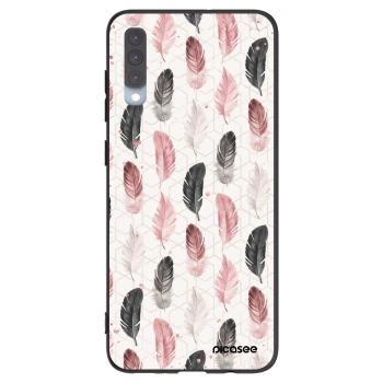 Picasee Μαύρη θήκη σιλικόνης για Samsung Galaxy A70 A705F - Feather 2