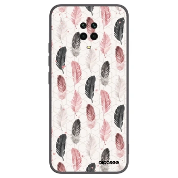Picasee Μαύρη θήκη σιλικόνης για Xiaomi Redmi Note 9 Pro - Feather 2