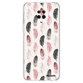 Picasee διαφανής θήκη σιλικόνης Xiaomi Redmi Note 9S - Feather 2