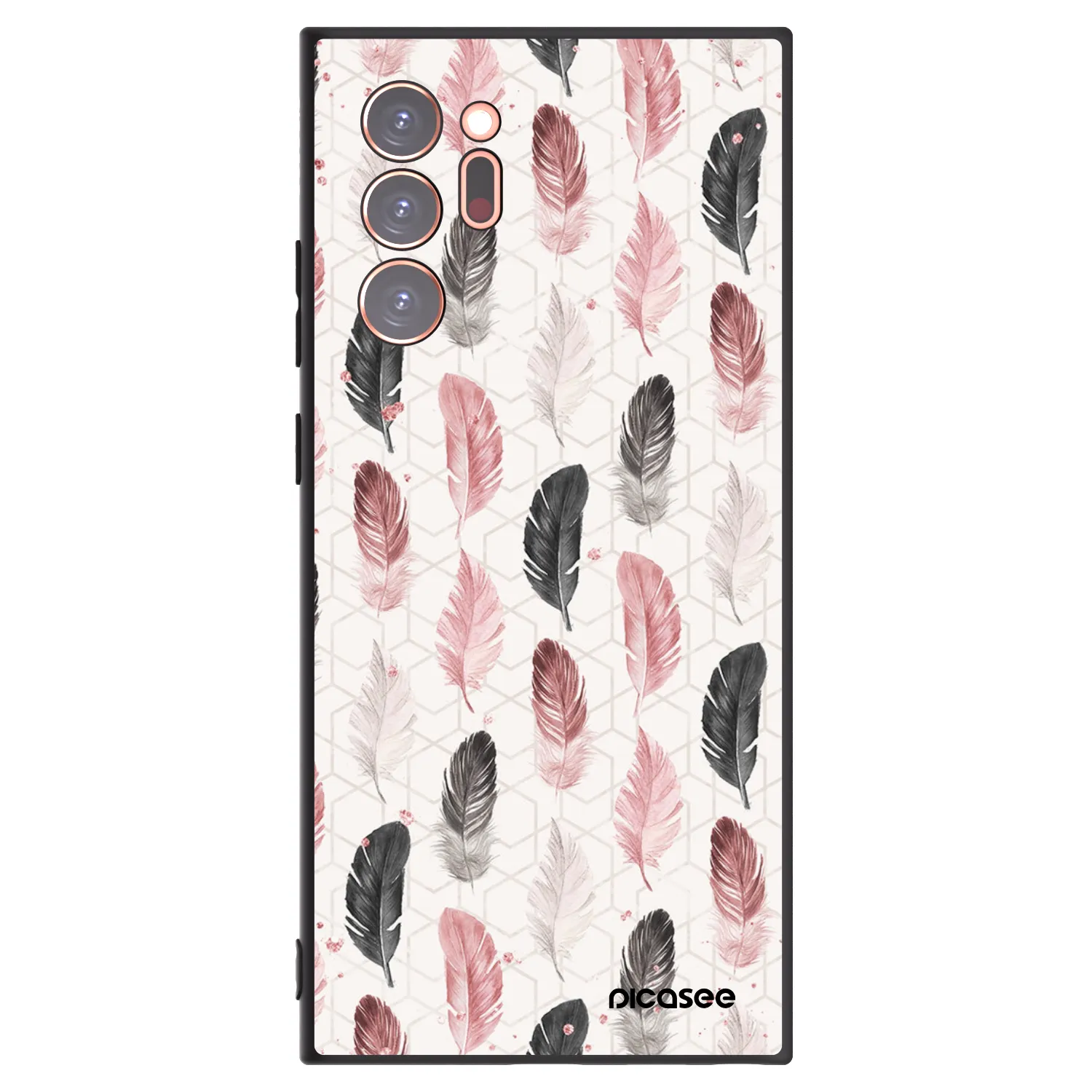 Picasee Μαύρη θήκη σιλικόνης για Samsung Galaxy Note 20 Ultra - Feather 2