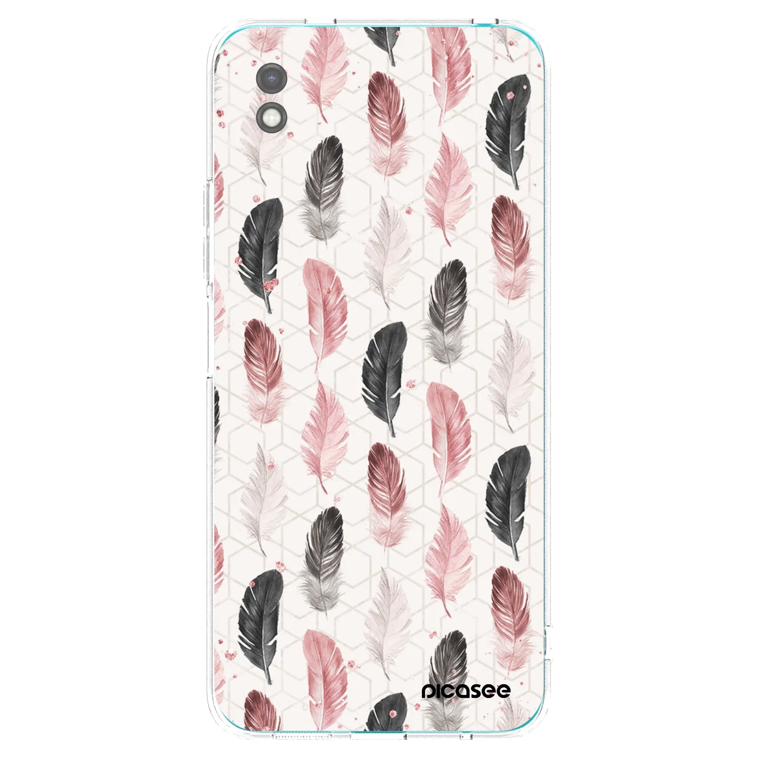 Picasee Μαύρη θήκη σιλικόνης για Xiaomi Redmi 9A - Feather 2