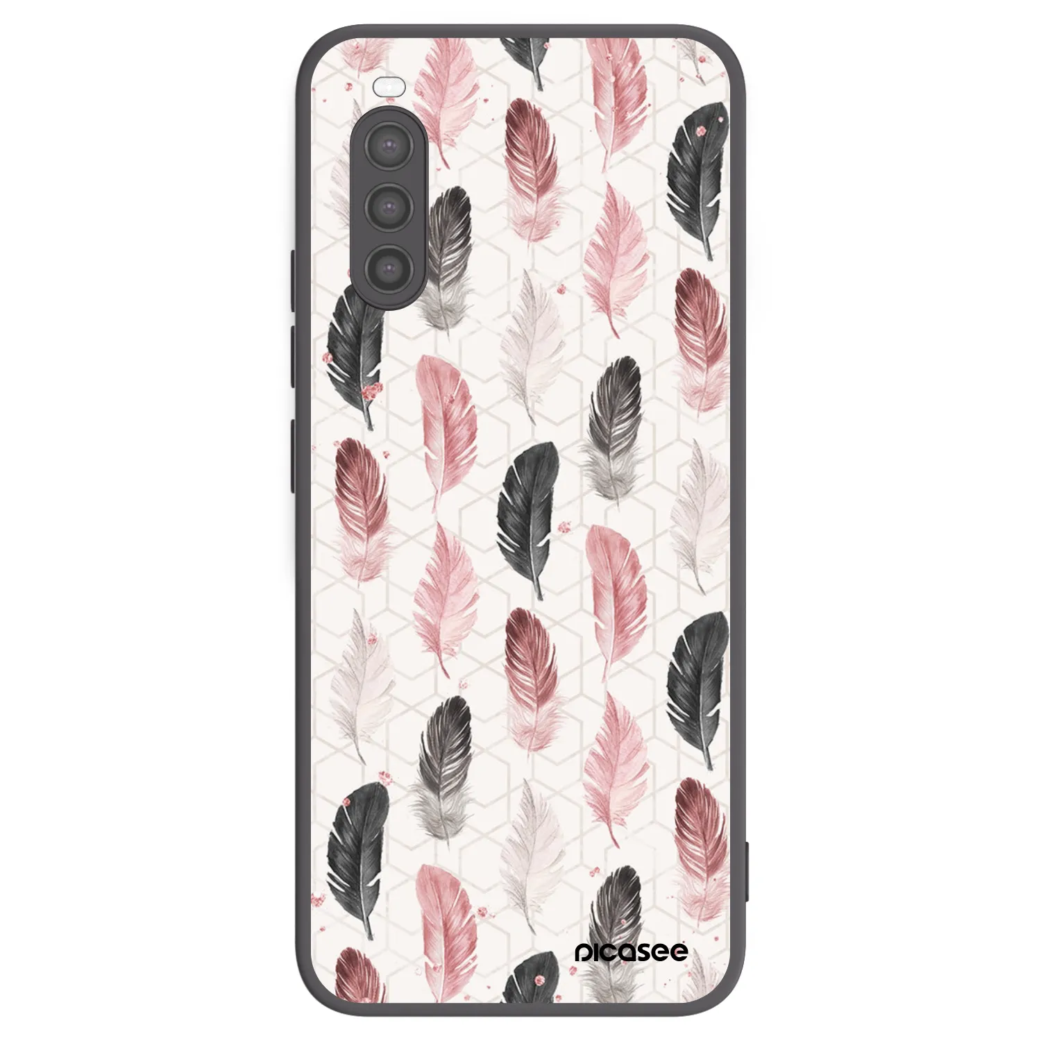 Picasee Μαύρη θήκη σιλικόνης για Sony Xperia 10 II - Feather 2
