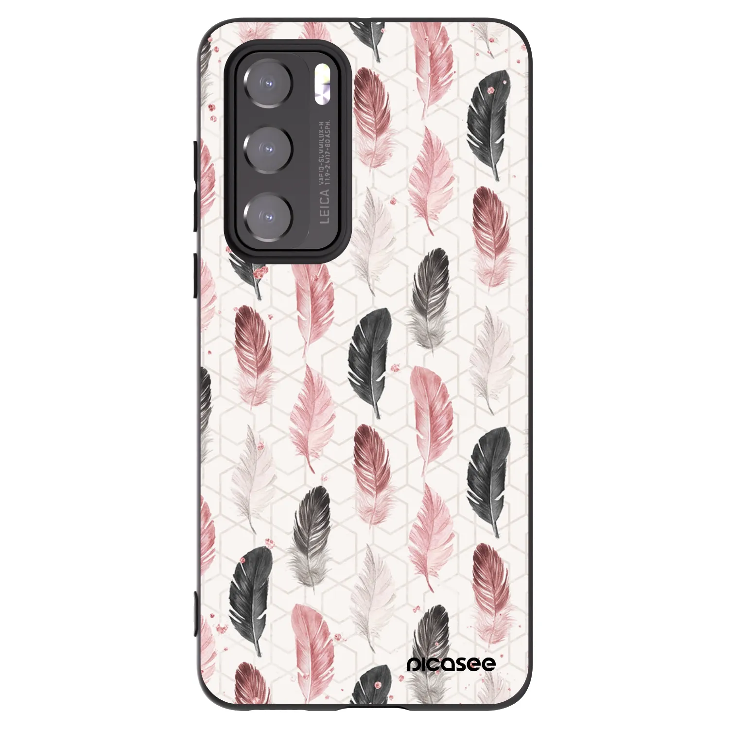 Picasee Μαύρη θήκη σιλικόνης για Huawei P40 - Feather 2