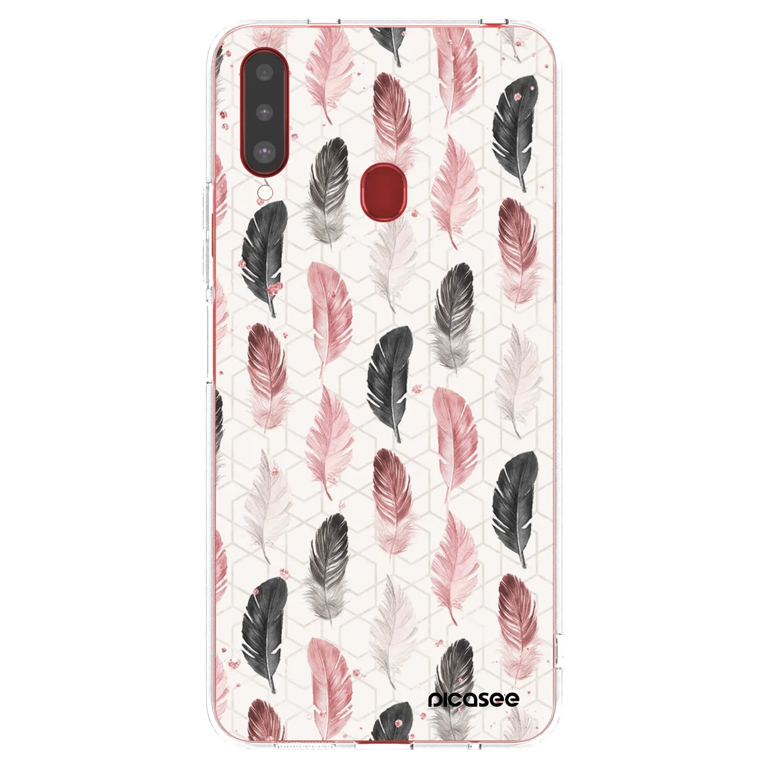 Picasee διαφανής θήκη σιλικόνης Samsung Galaxy A20s - Feather 2