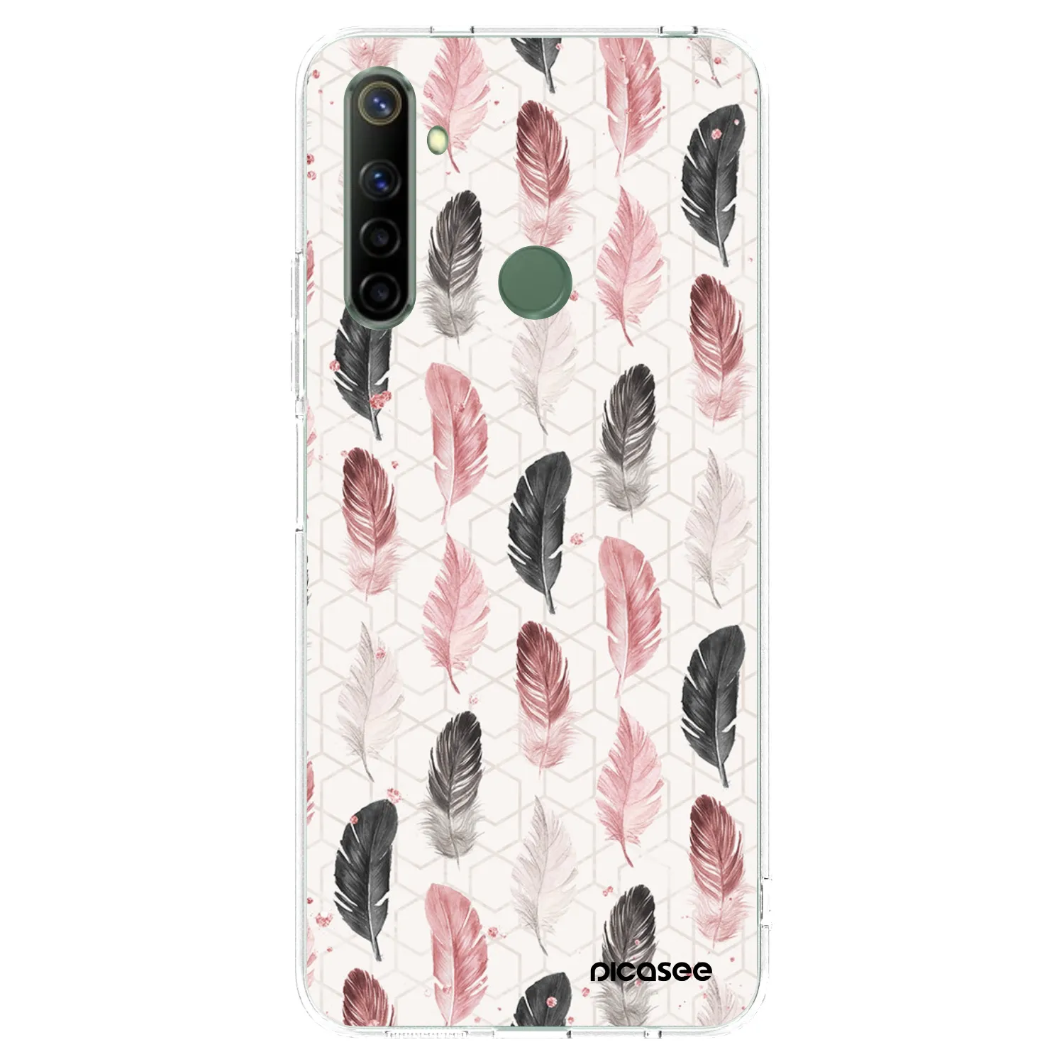 Picasee διαφανής θήκη σιλικόνης Realme 6i - Feather 2