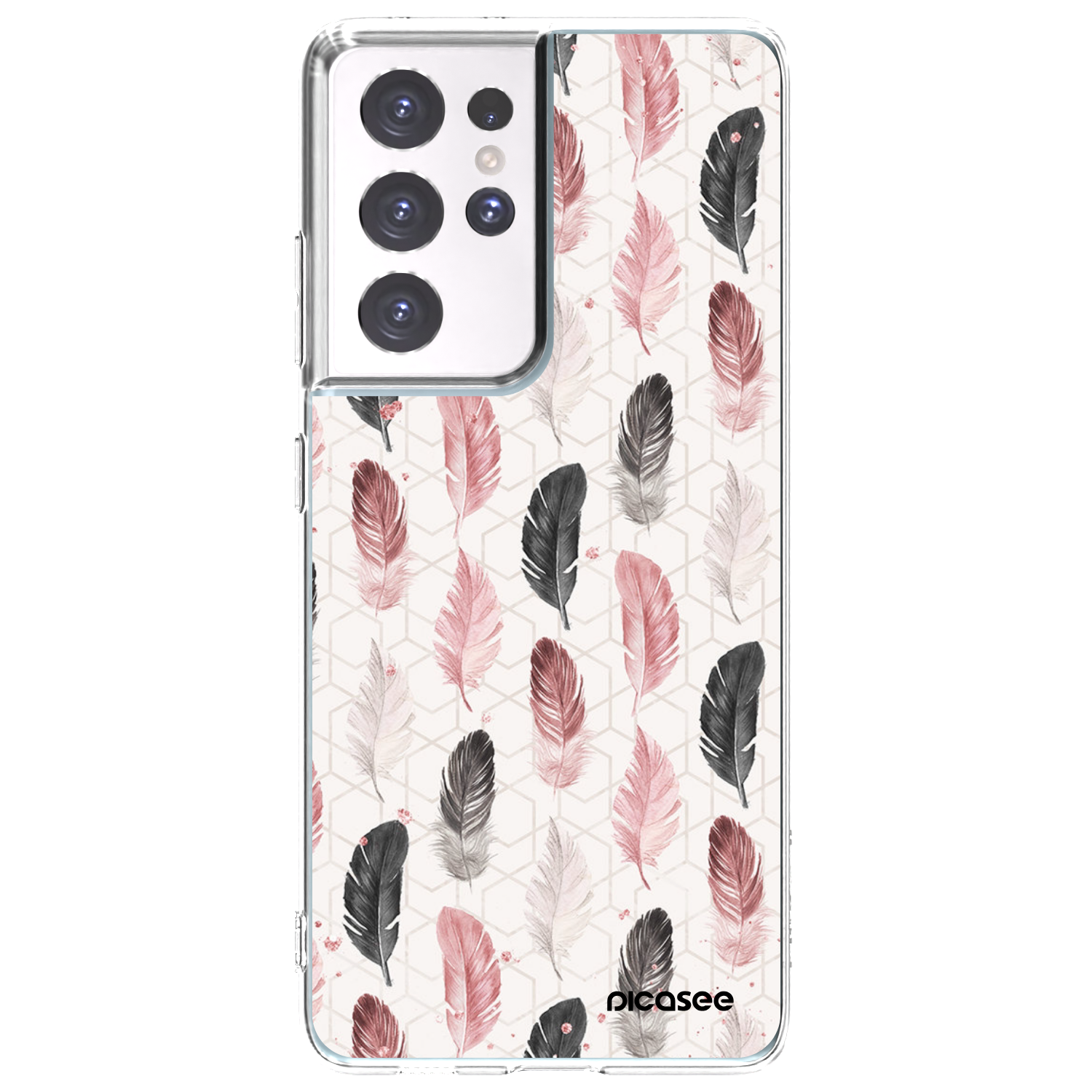 Picasee διαφανής θήκη σιλικόνης Samsung Galaxy S21 Ultra 5G G998B - Feather 2