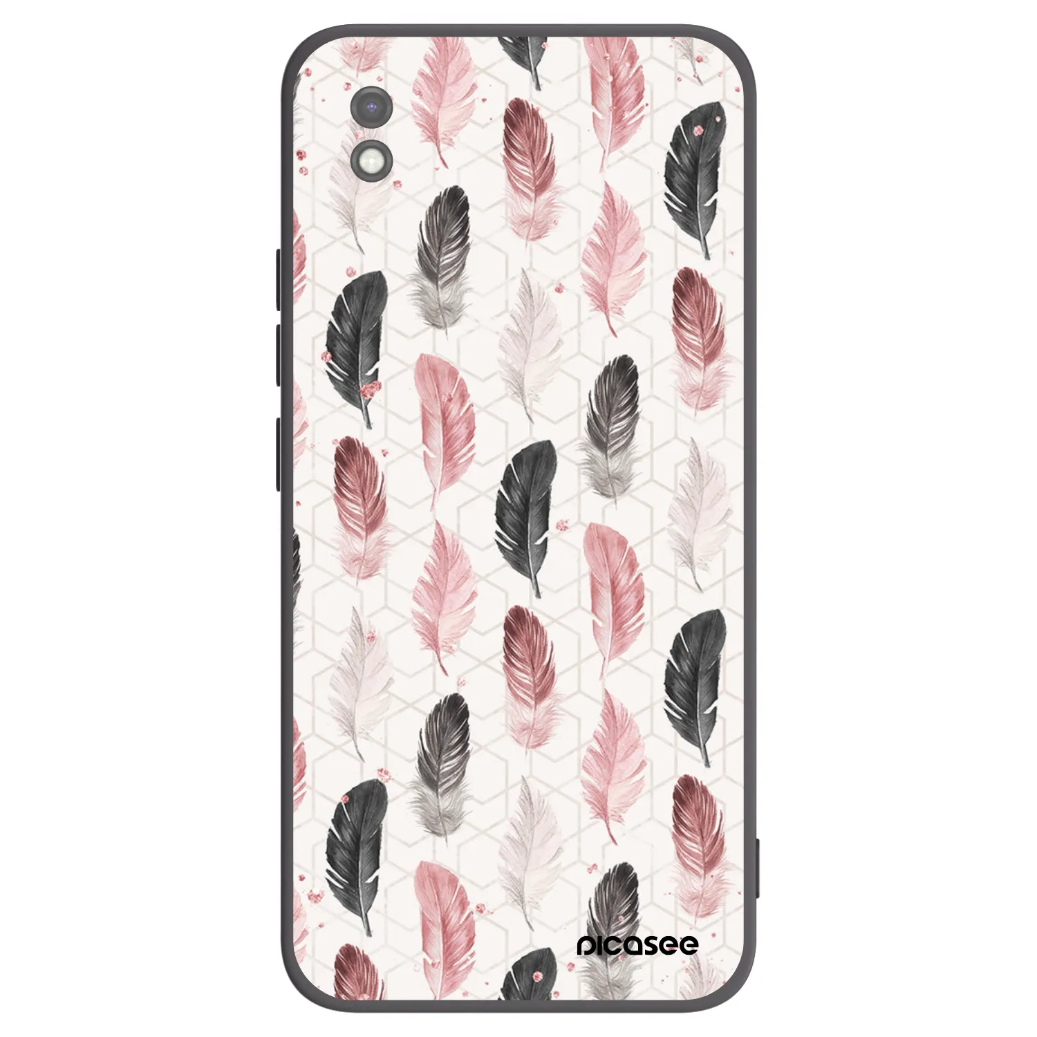 Picasee Μαύρη θήκη σιλικόνης για Xiaomi Redmi 9AT - Feather 2