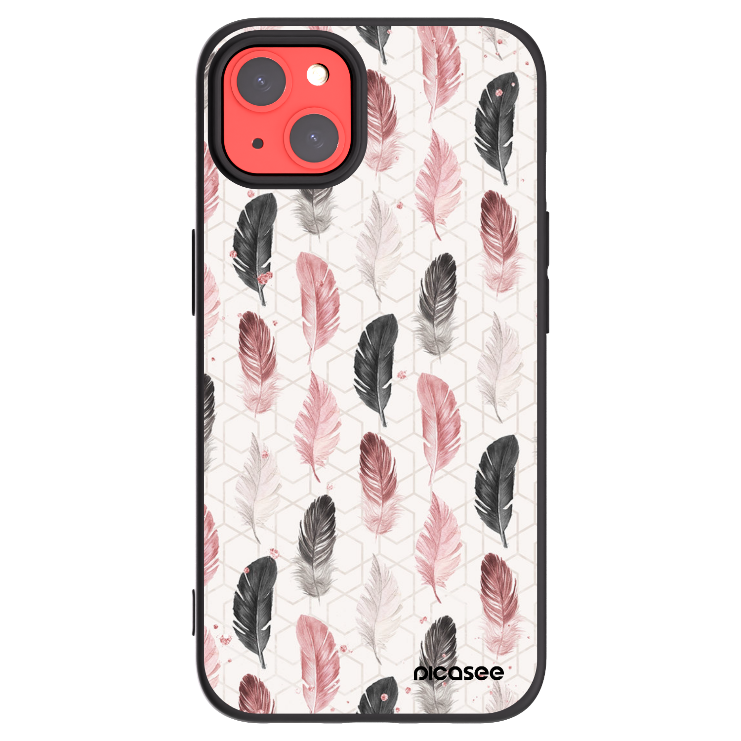 Picasee Μαύρη θήκη σιλικόνης για Apple iPhone 13 - Feather 2