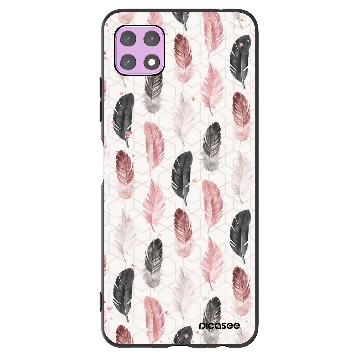 Picasee Μαύρη θήκη σιλικόνης για Samsung Galaxy A22 A226B 5G - Feather 2
