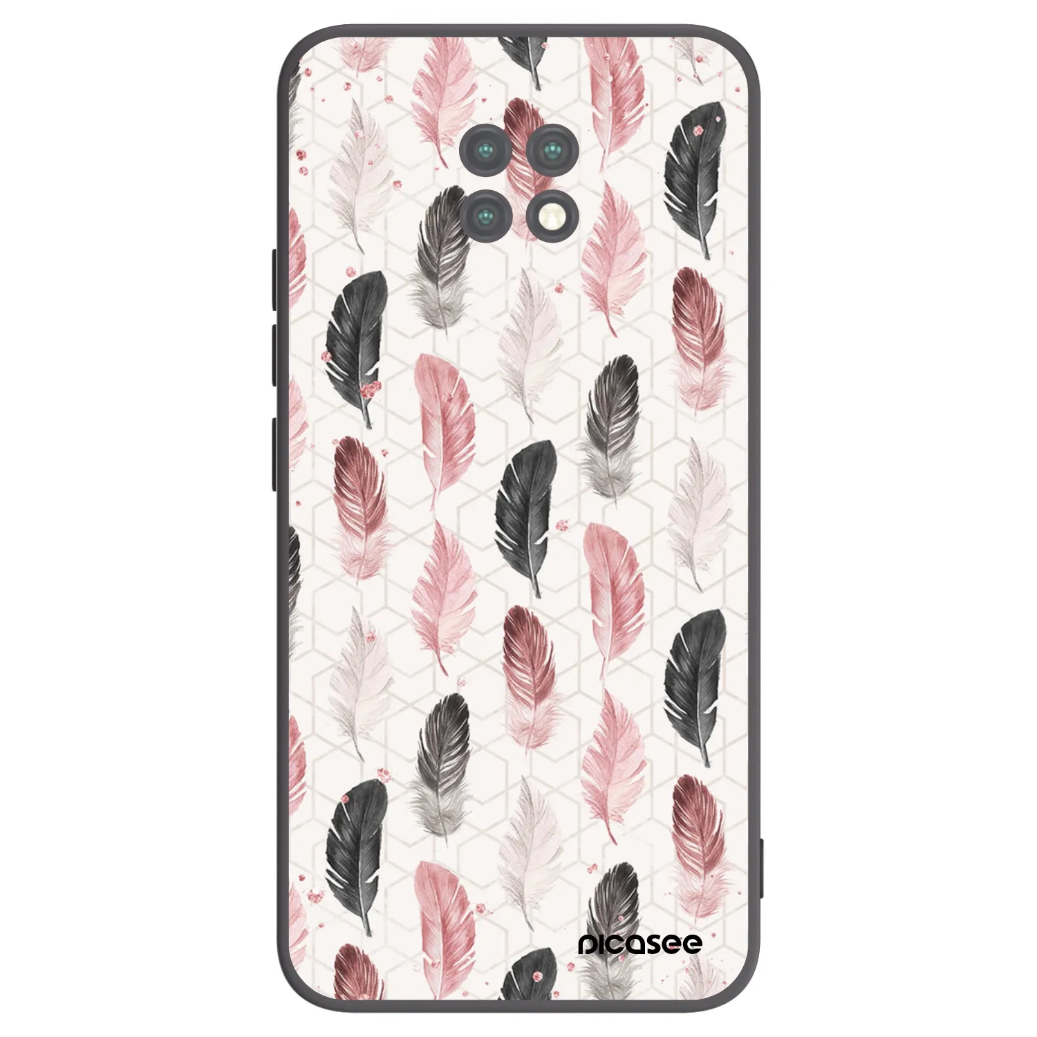 Picasee Μαύρη θήκη σιλικόνης για Xiaomi Redmi Note 9T - Feather 2