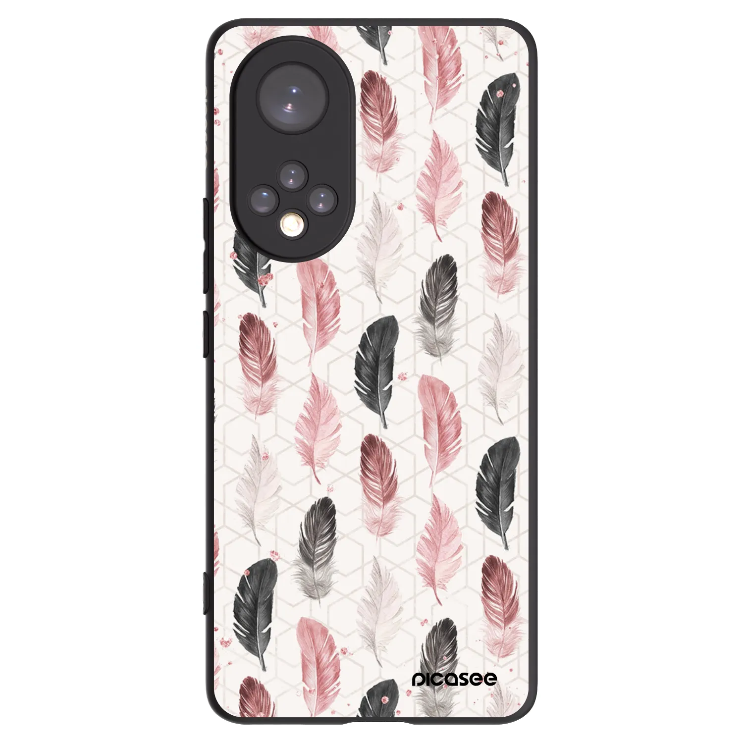 Picasee Μαύρη θήκη σιλικόνης για Honor 50 5G - Feather 2