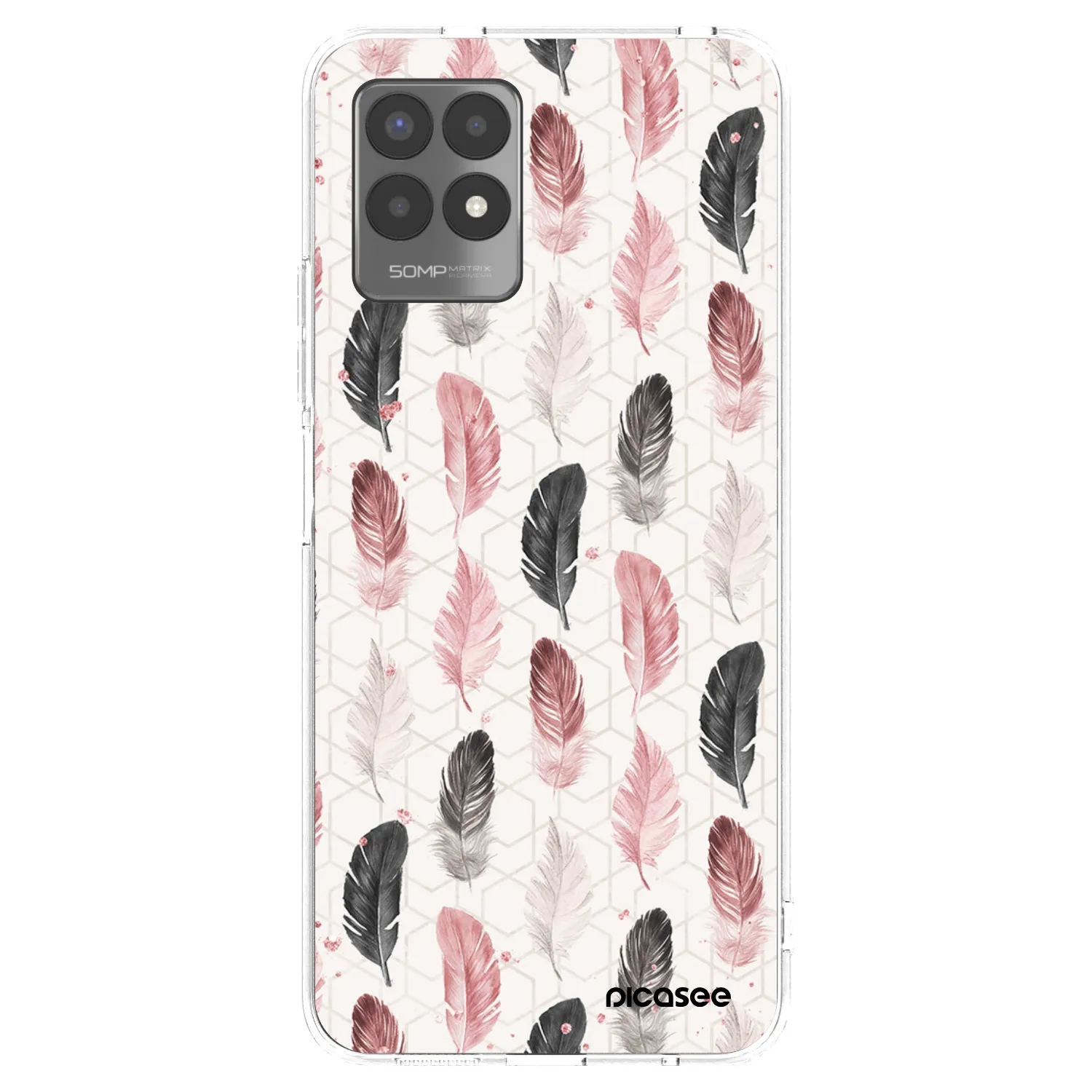 Picasee διαφανής θήκη σιλικόνης Realme 8i - Feather 2