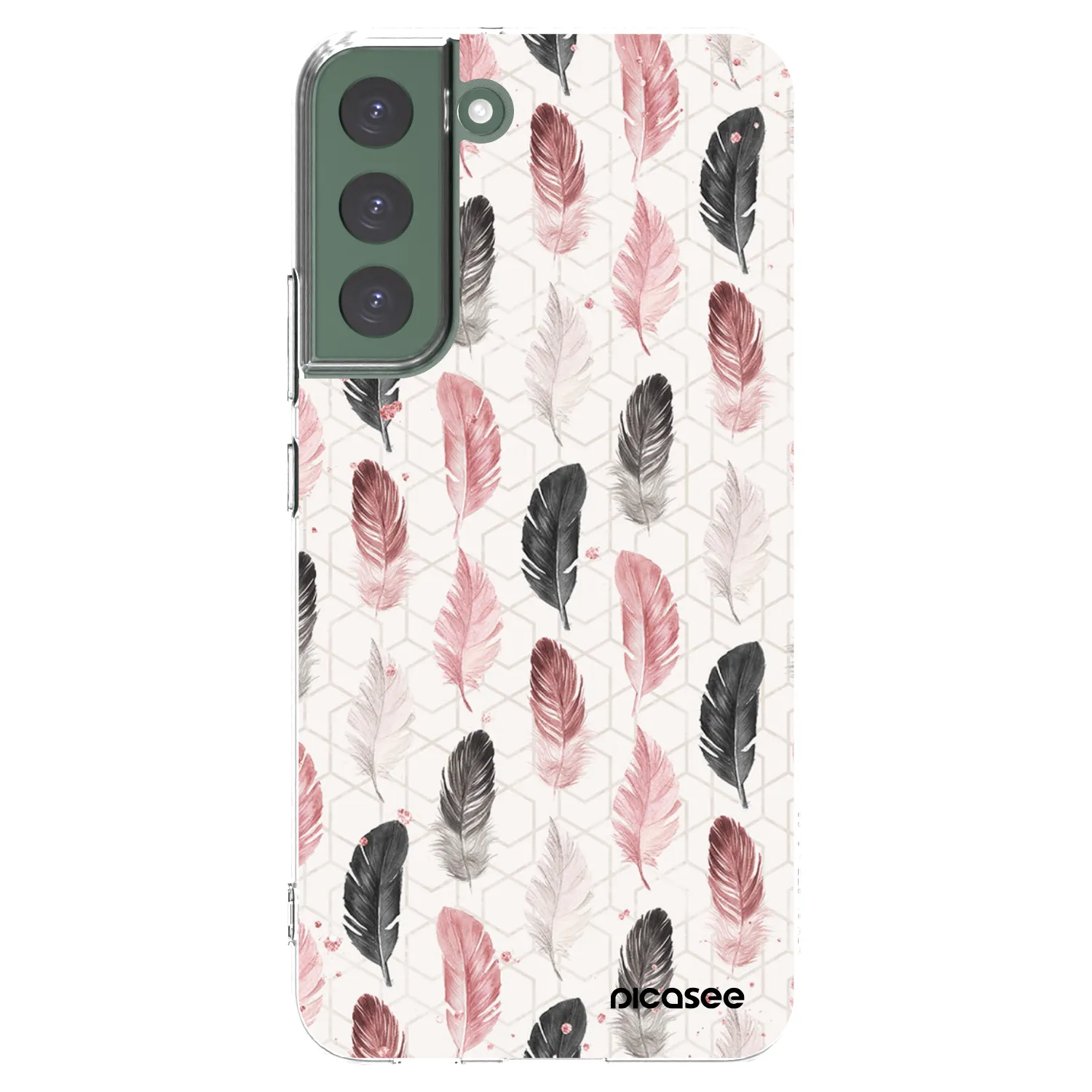 Picasee διαφανής θήκη σιλικόνης Samsung Galaxy S22+ 5G - Feather 2