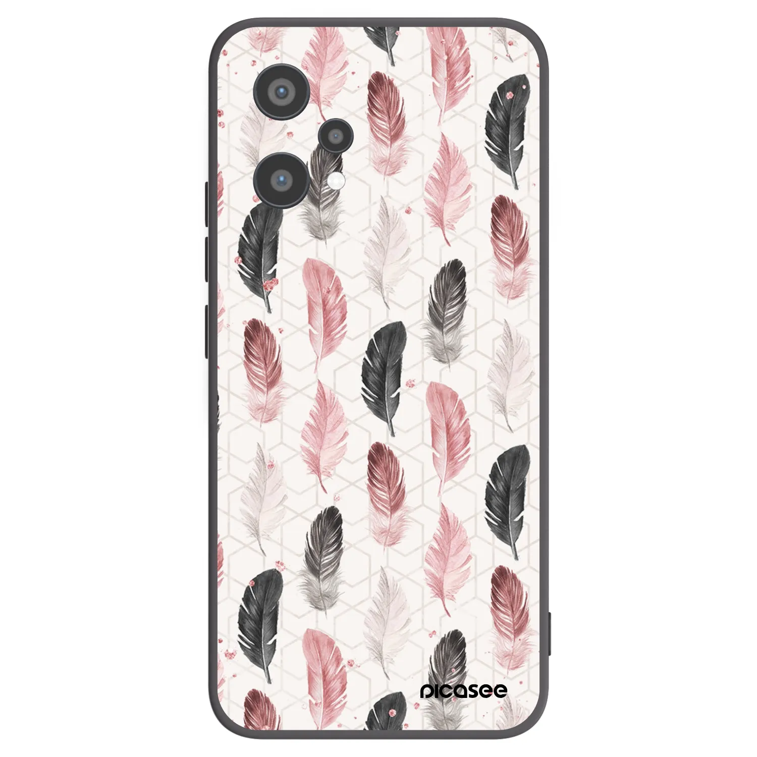 Picasee Μαύρη θήκη σιλικόνης για Realme 9 Pro 5G - Feather 2