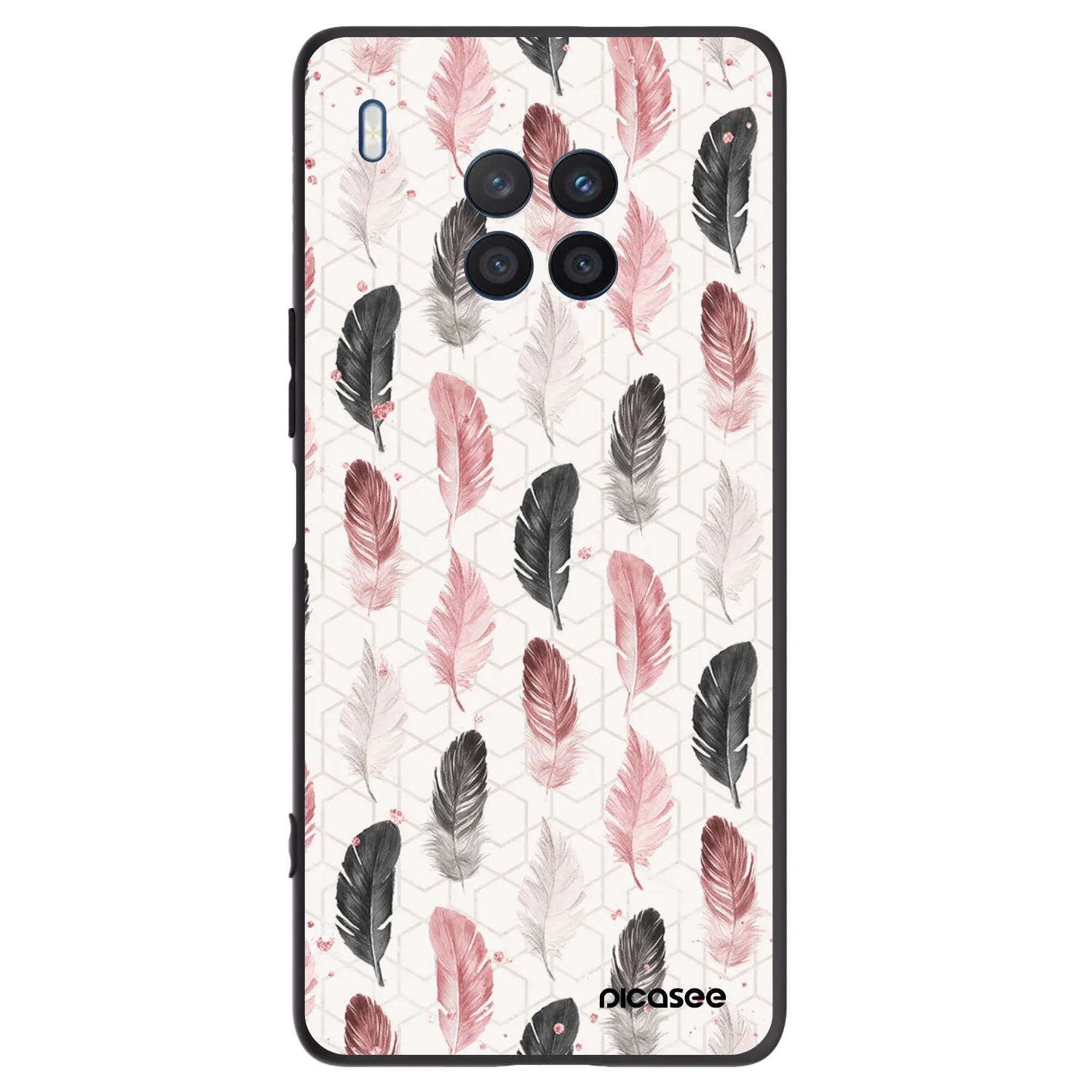 Picasee Μαύρη θήκη σιλικόνης για Honor 50 Lite - Feather 2