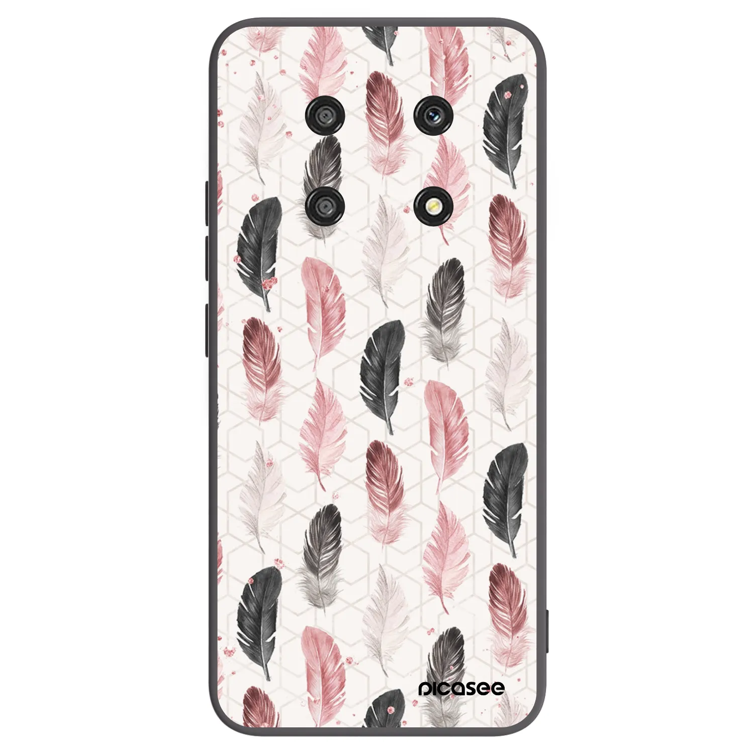 Picasee Μαύρη θήκη σιλικόνης για Honor Magic4 Lite 5G - Feather 2