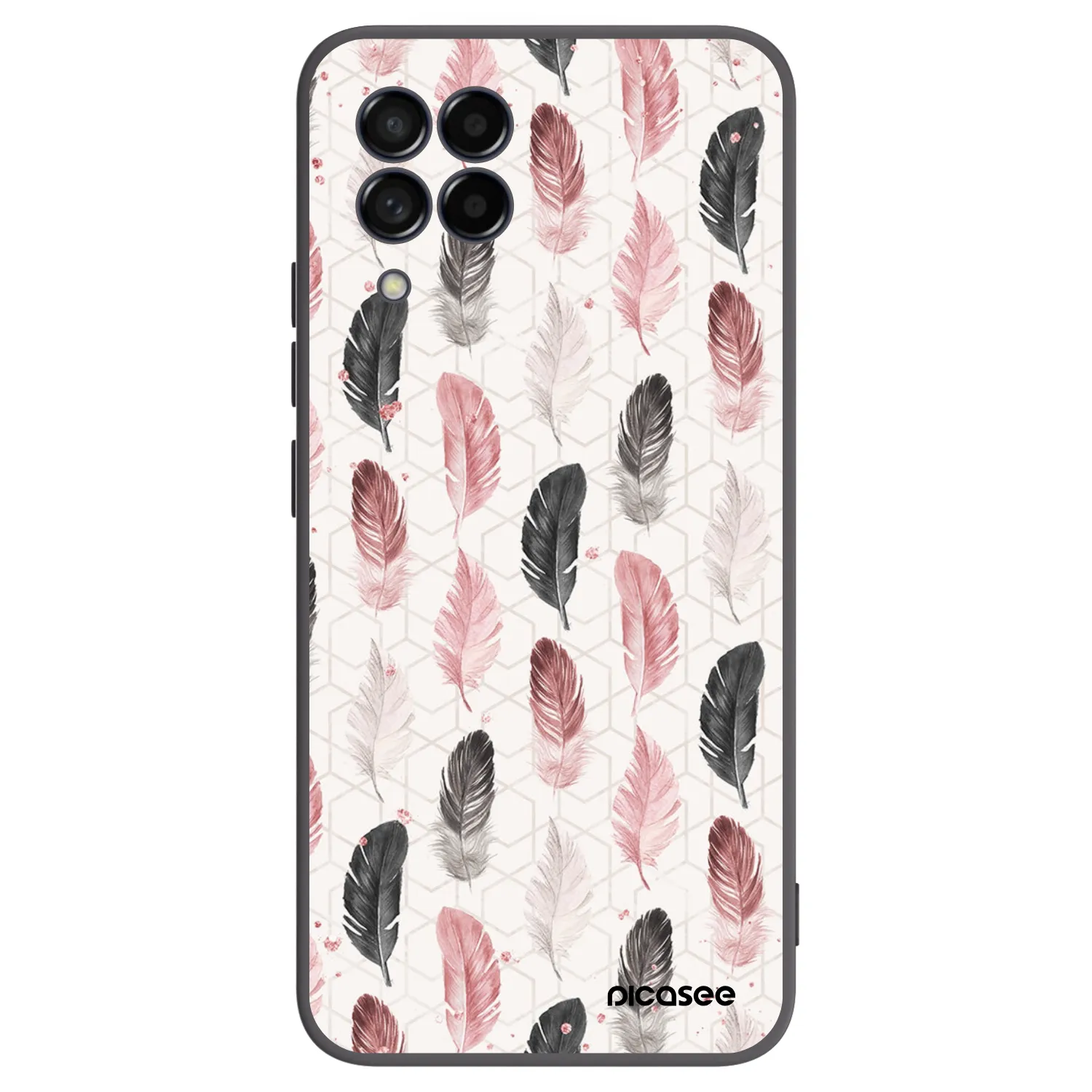Picasee Μαύρη θήκη σιλικόνης για Samsung Galaxy M53 5G - Feather 2