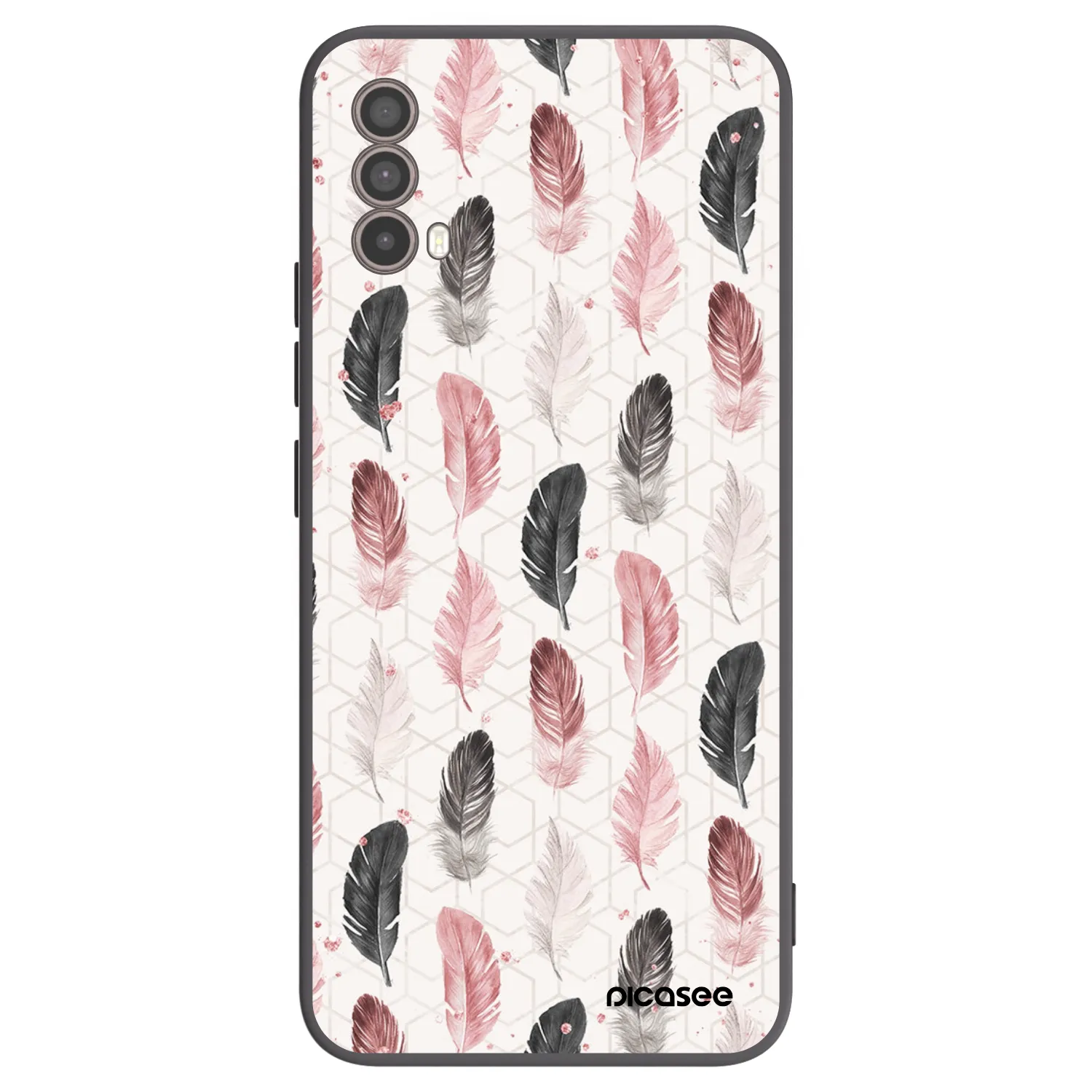 Picasee Μαύρη θήκη σιλικόνης για Motorola Moto E40 - Feather 2