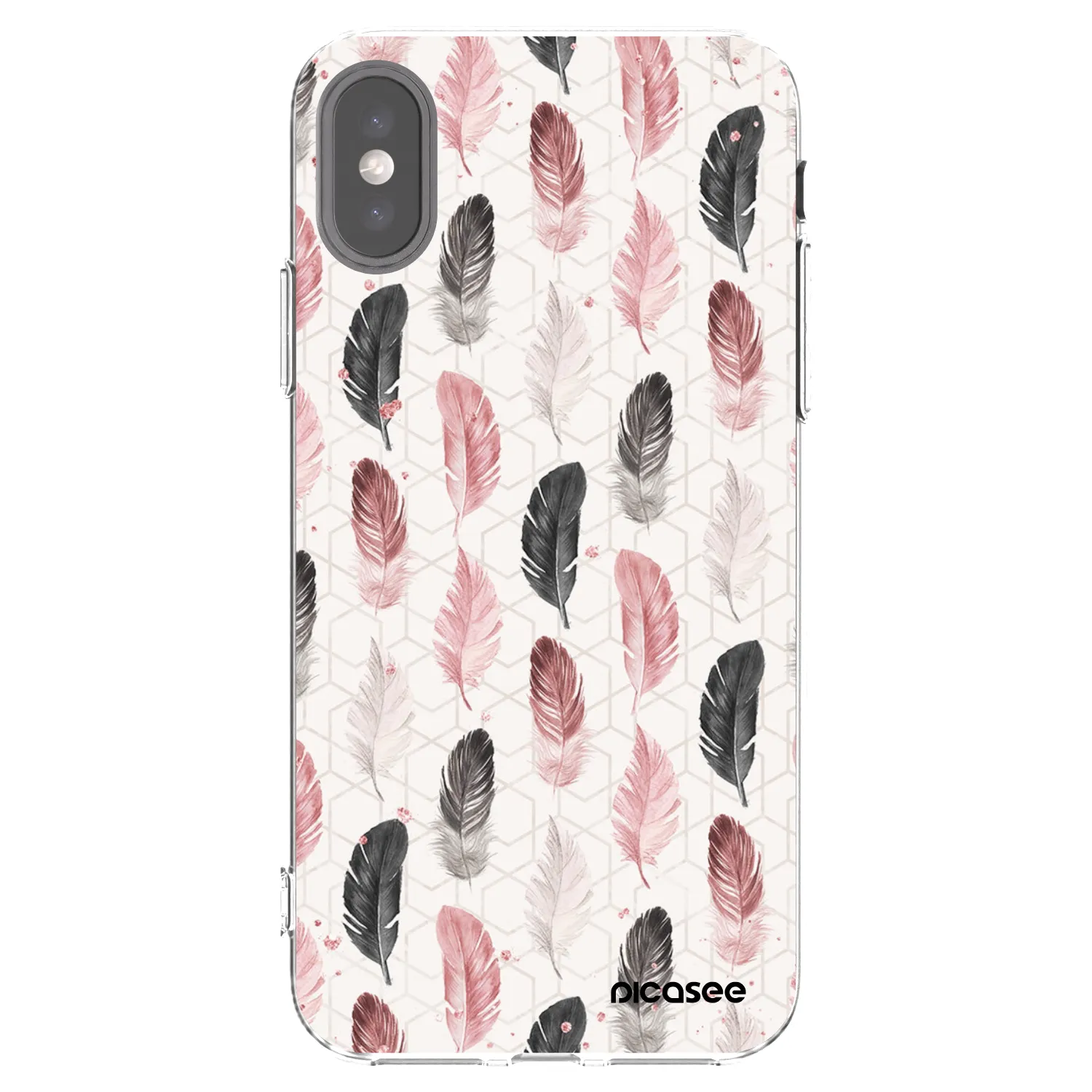 Picasee διαφανής θήκη σιλικόνης Apple iPhone X/XS - Feather 2