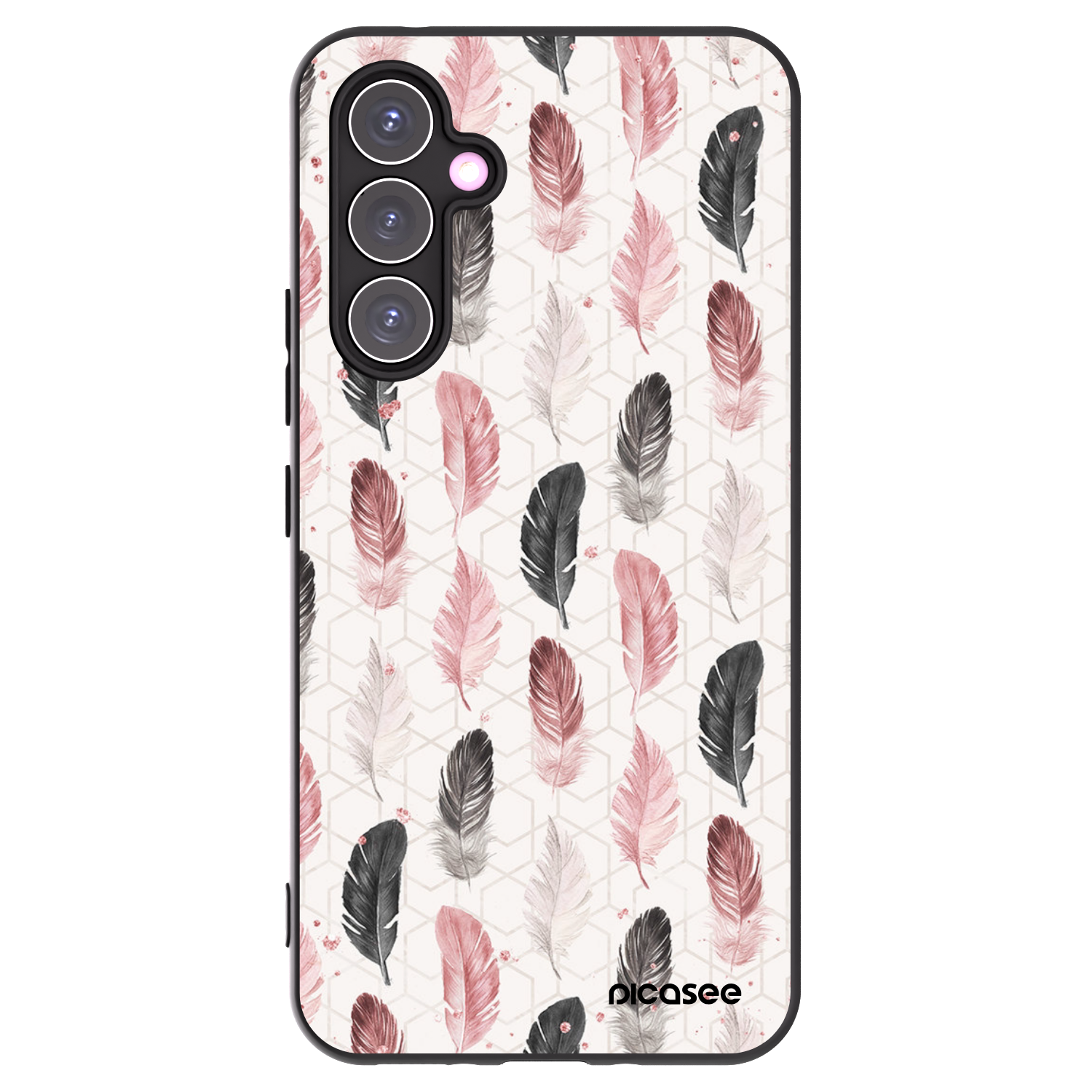 Picasee Μαύρη θήκη σιλικόνης για Samsung Galaxy A54 5G A546B - Feather 2