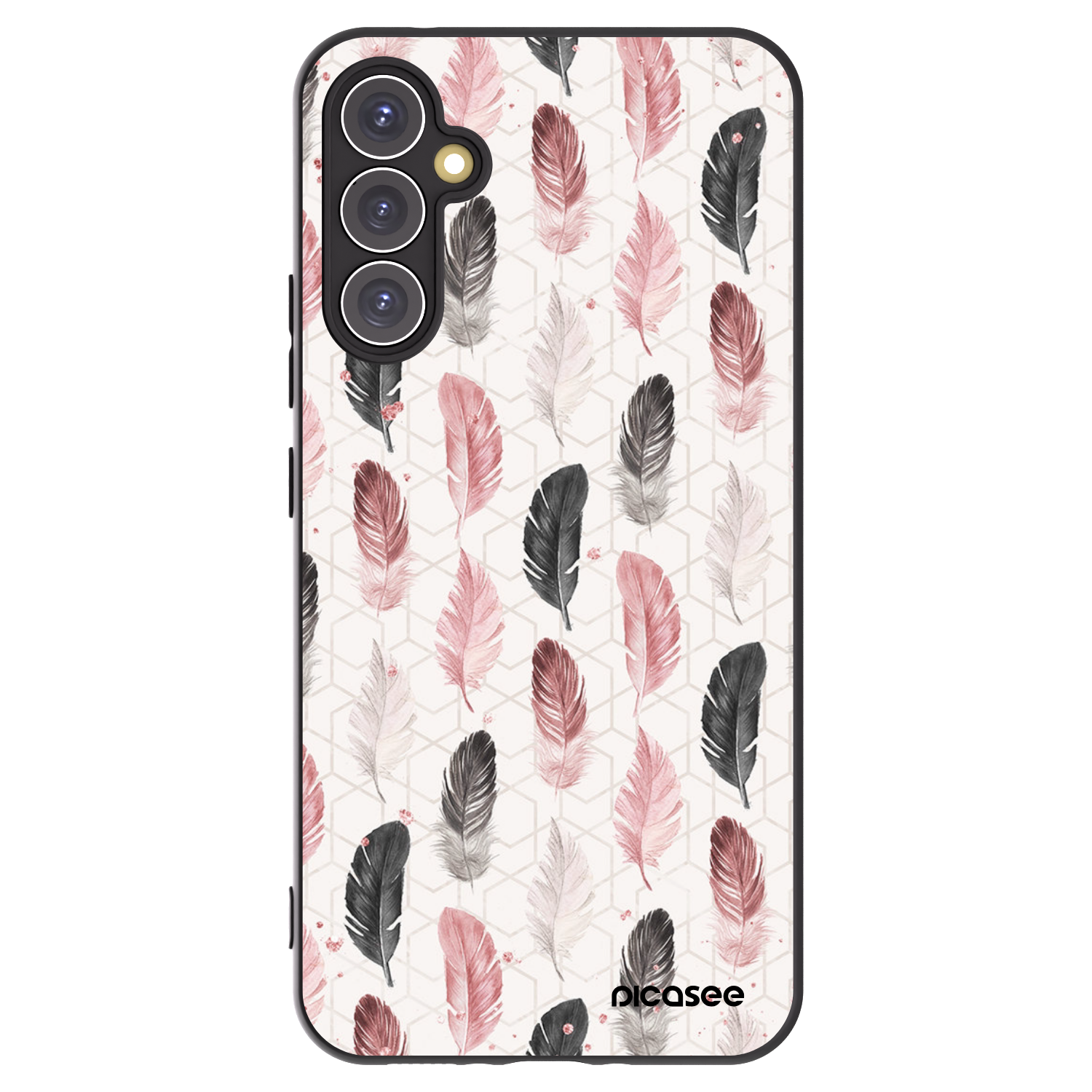 Picasee Μαύρη θήκη σιλικόνης για Samsung Galaxy A34 5G A346B - Feather 2