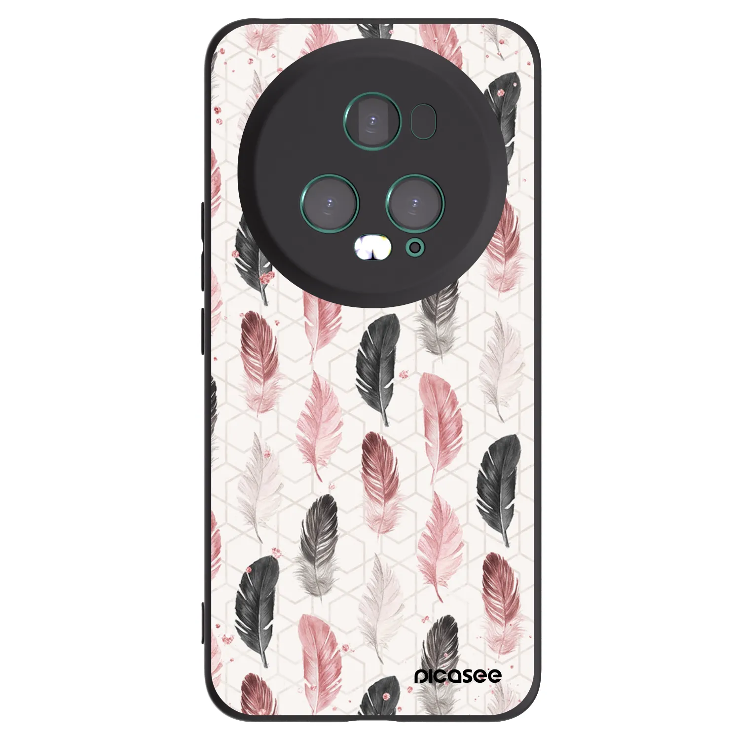 Picasee Μαύρη θήκη σιλικόνης για Honor Magic5 Pro - Feather 2