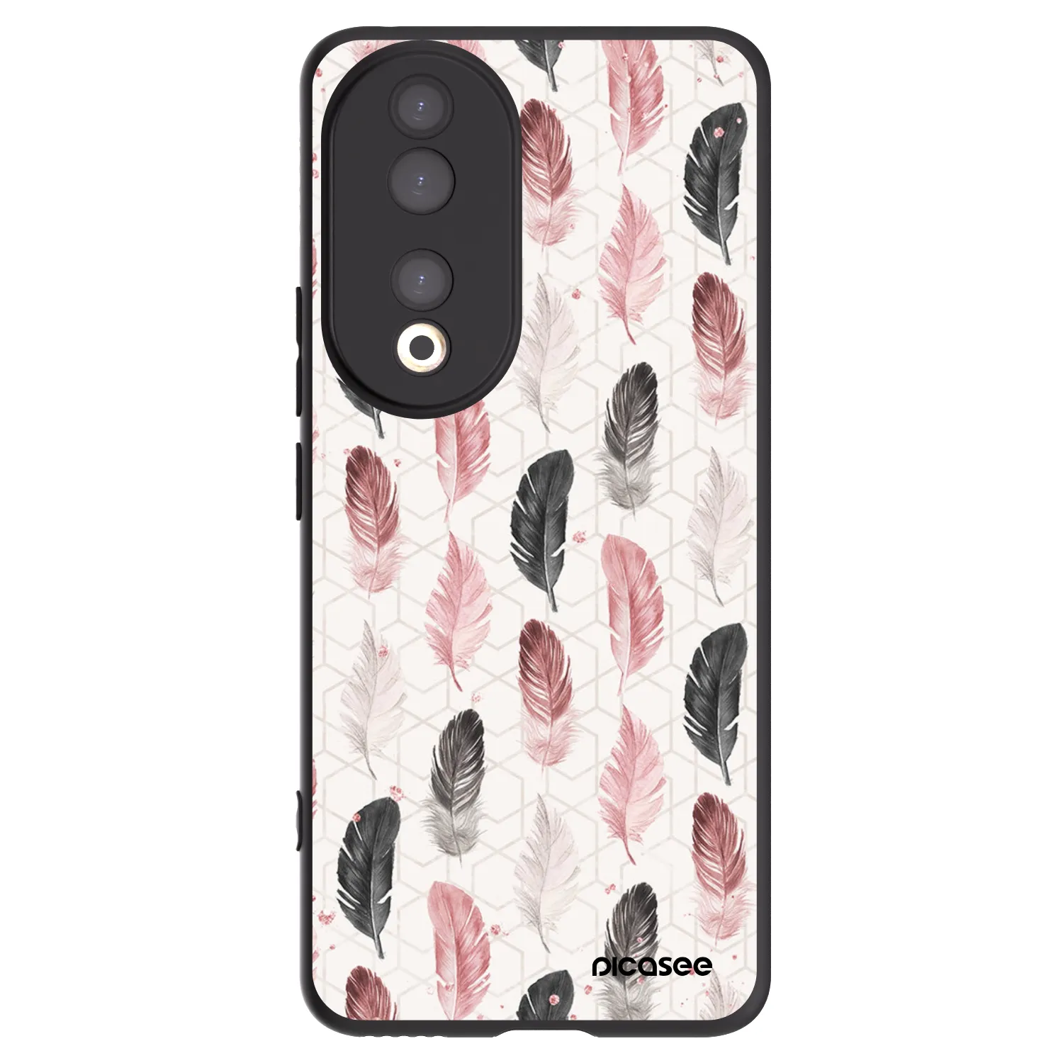 Picasee Μαύρη θήκη σιλικόνης για Honor 90 5G - Feather 2
