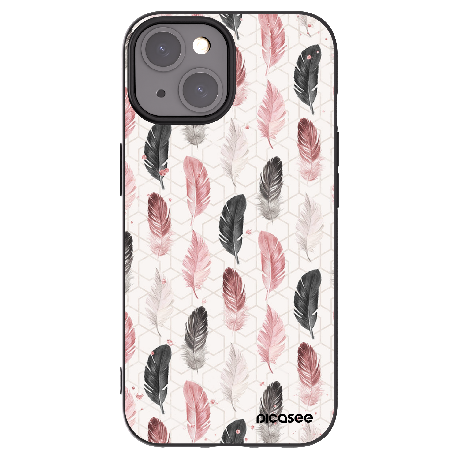 Picasee Μαύρη θήκη σιλικόνης για Apple iPhone 15 - Feather 2