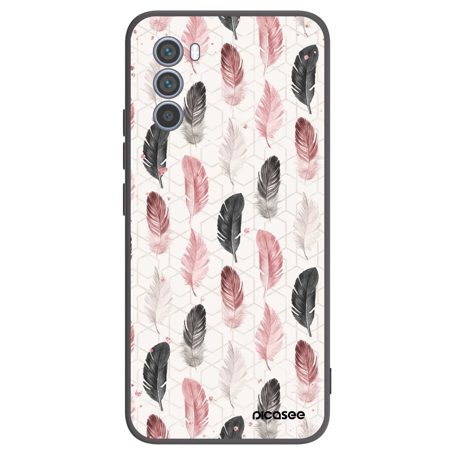 Picasee Μαύρη θήκη σιλικόνης για Motorola Moto G62 - Feather 2