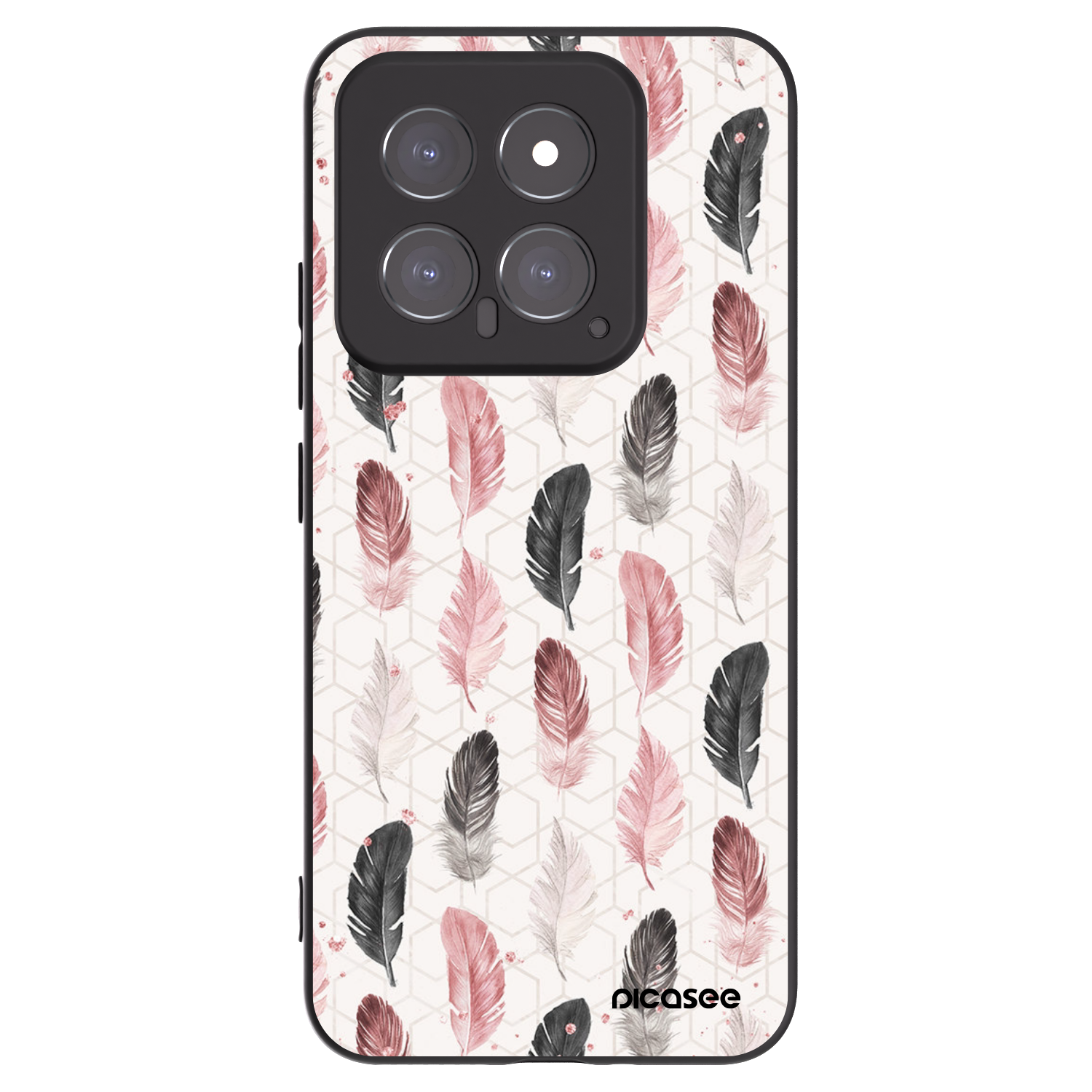 Picasee Μαύρη θήκη σιλικόνης για Xiaomi 14 - Feather 2