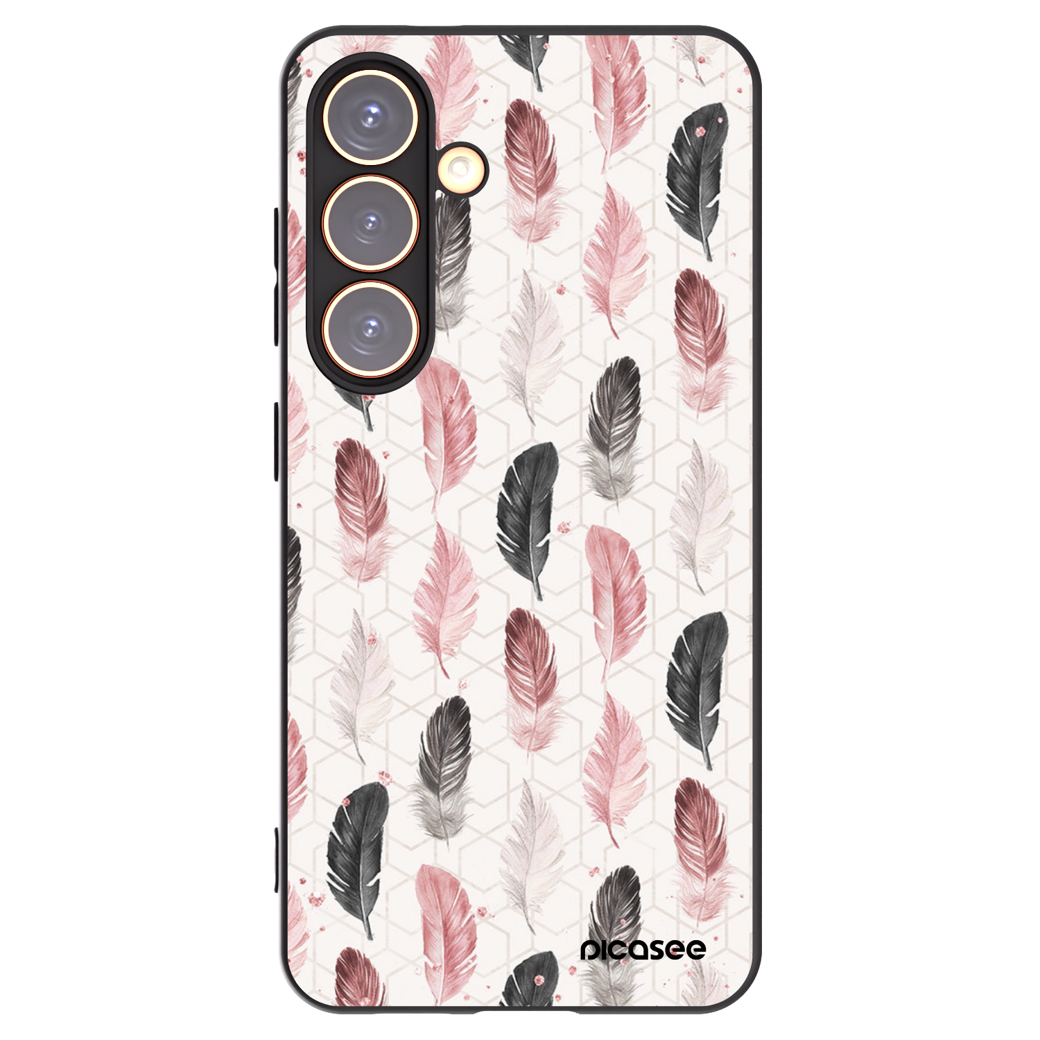 Picasee Μαύρη θήκη σιλικόνης για Samsung Galaxy S24 S921B 5G - Feather 2