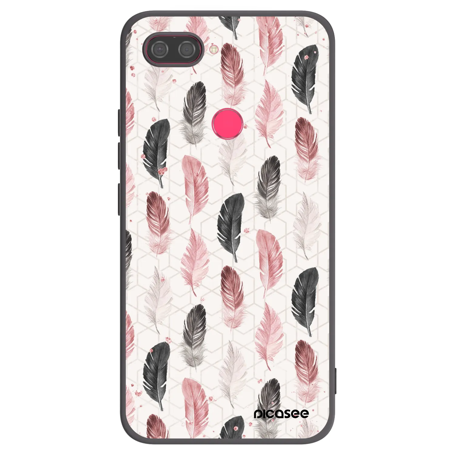 Picasee Μαύρη θήκη σιλικόνης για Xiaomi Mi 8 Lite - Feather 2