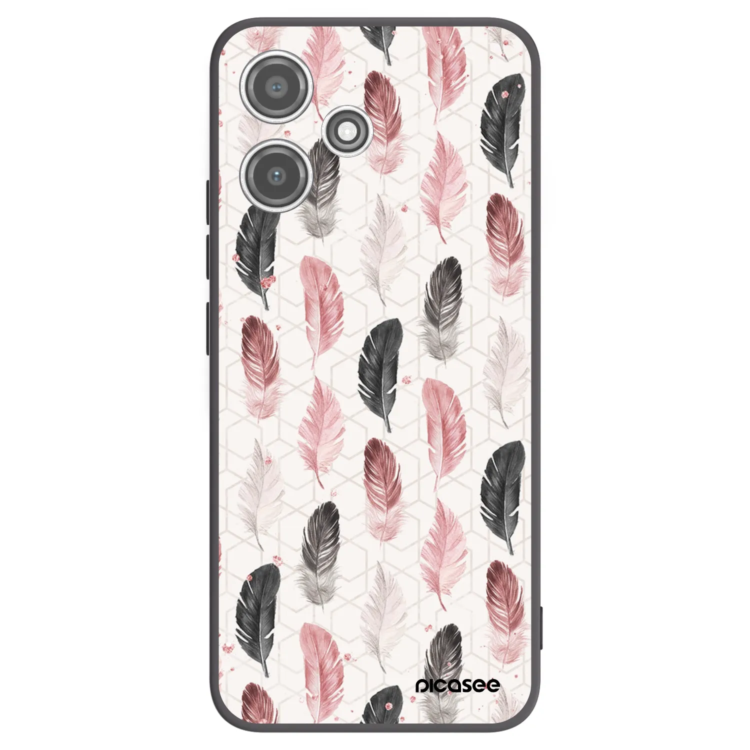 Picasee Μαύρη θήκη σιλικόνης για Xiaomi Redmi 12 5G - Feather 2