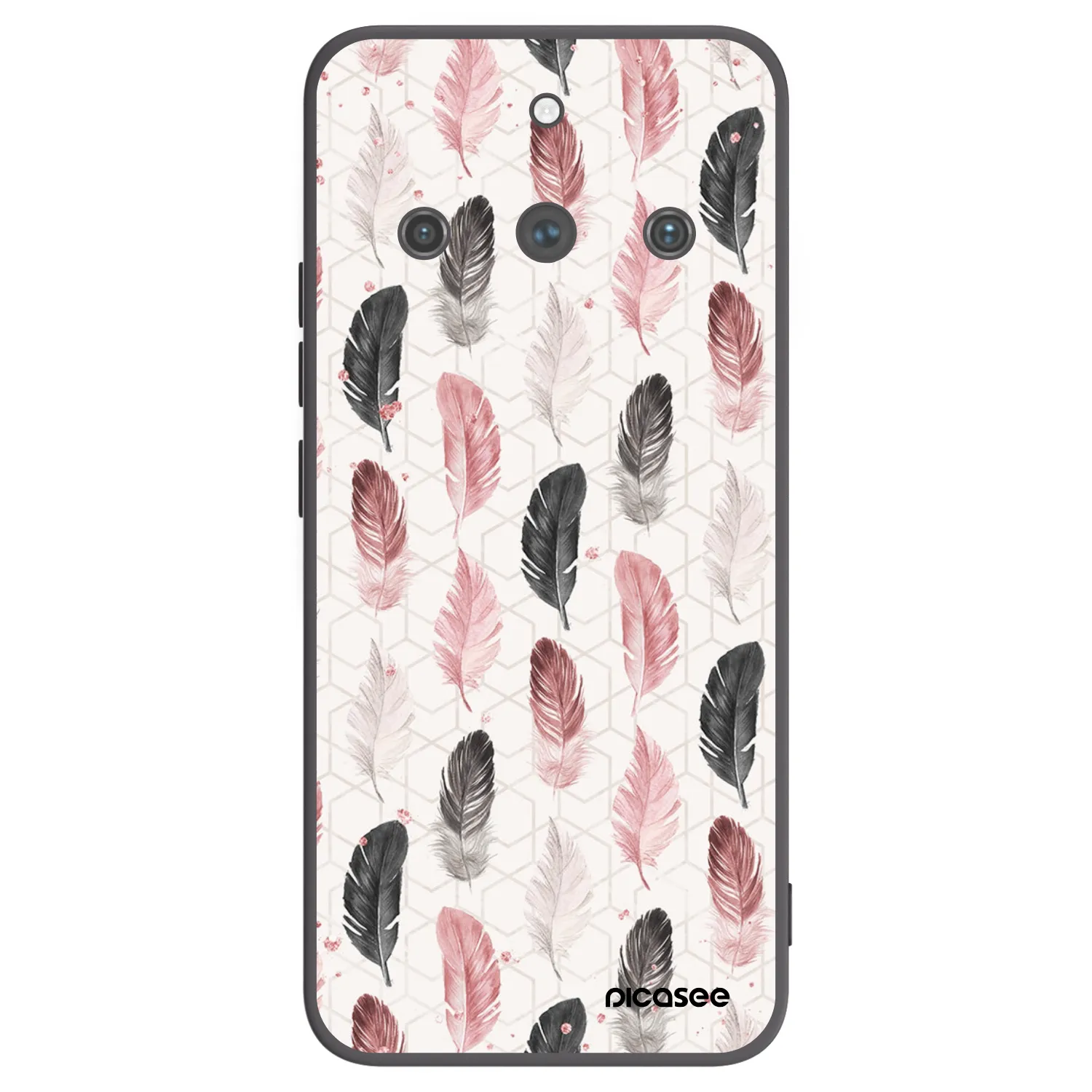 Picasee Μαύρη θήκη σιλικόνης για Realme 11 Pro+ - Feather 2