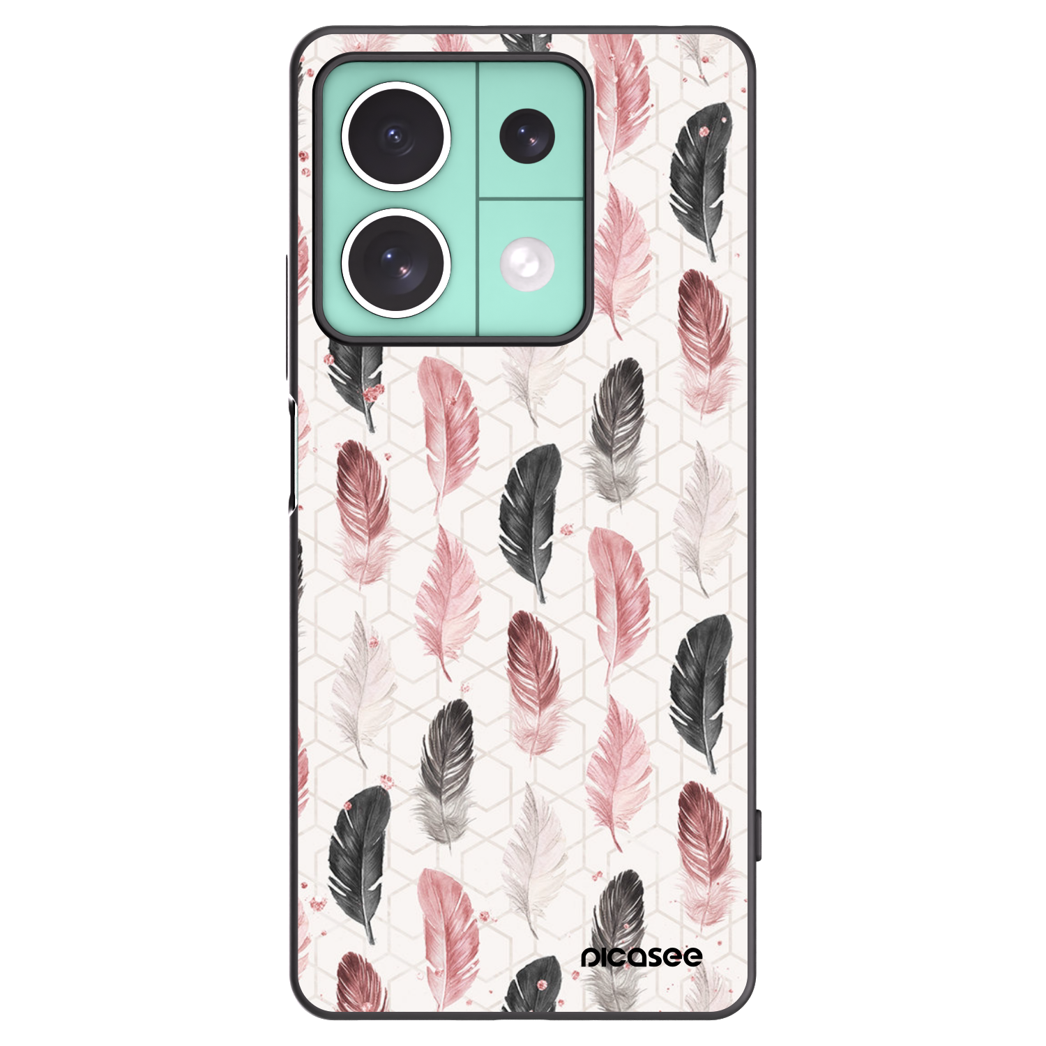 Picasee Μαύρη θήκη σιλικόνης για Xiaomi Redmi Note 13 5G - Feather 2