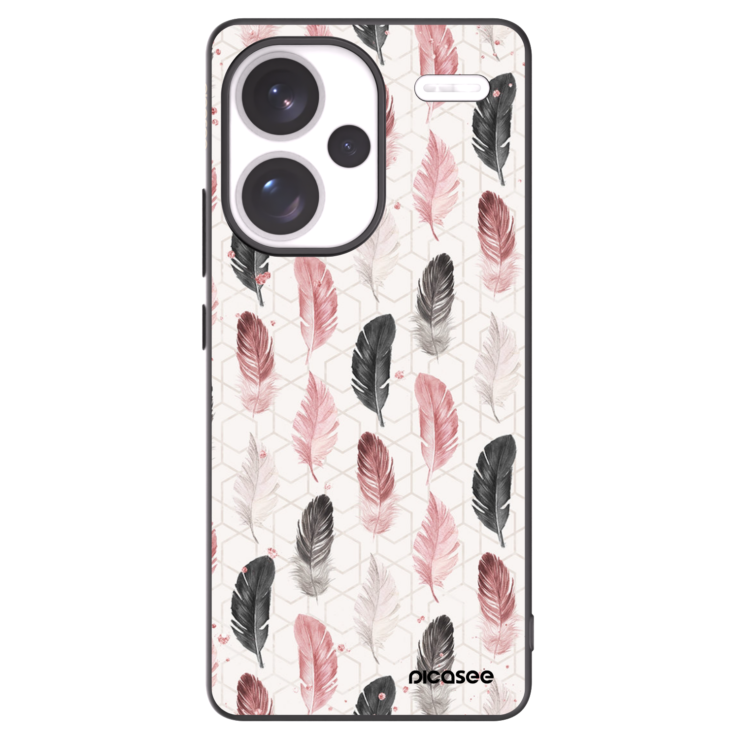 Picasee Μαύρη θήκη σιλικόνης για Xiaomi Redmi Note 13 Pro+ 5G - Feather 2