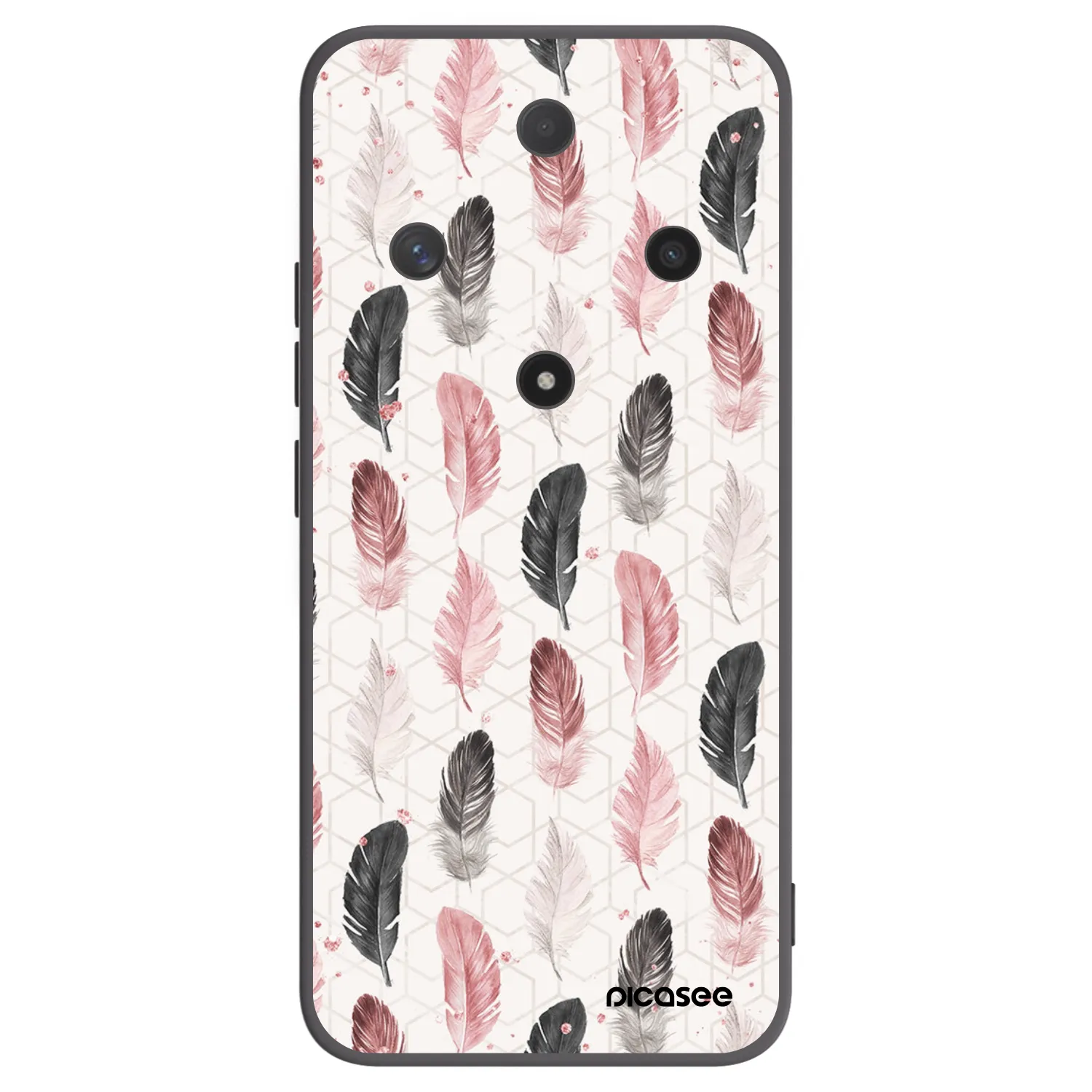 Picasee Μαύρη θήκη σιλικόνης για Honor Magic6 Lite 5G - Feather 2
