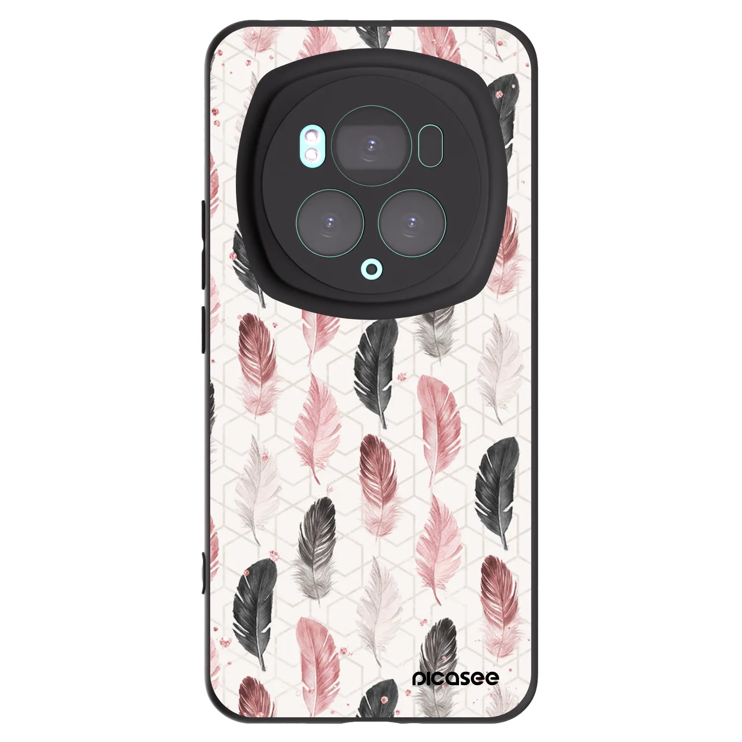 Picasee Μαύρη θήκη σιλικόνης για Honor Magic6 Pro - Feather 2