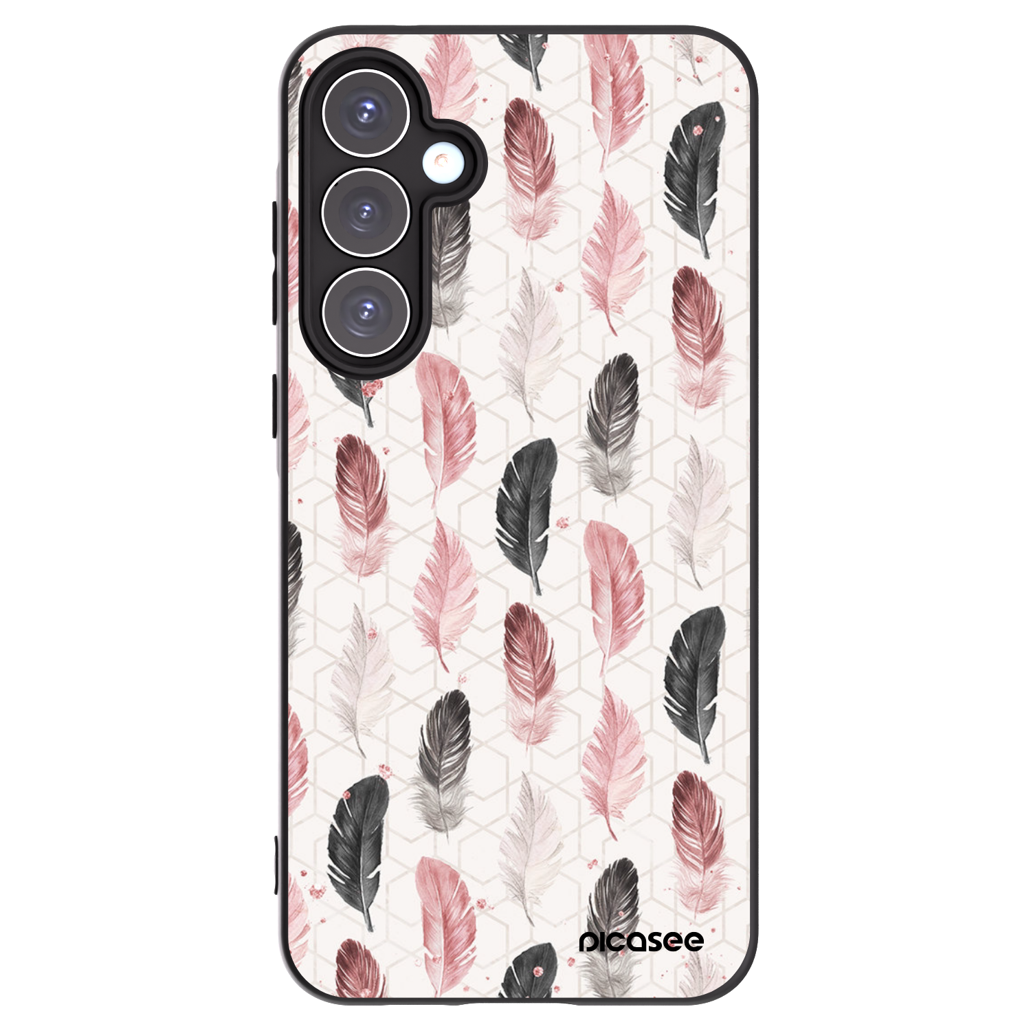 Picasee Μαύρη θήκη σιλικόνης για Samsung Galaxy A55 5G A556B - Feather 2
