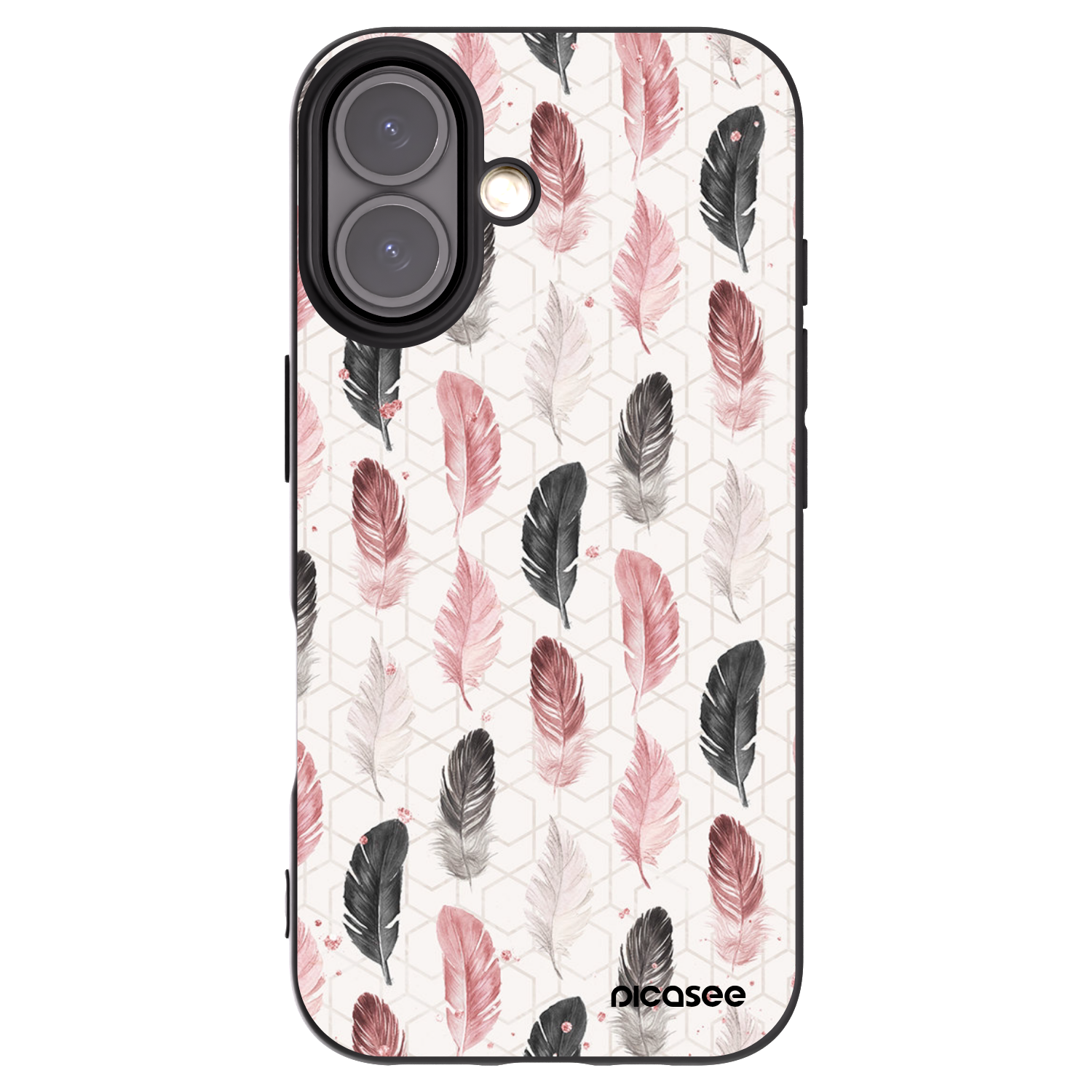 Picasee Μαύρη θήκη σιλικόνης για Apple iPhone 16 - Feather 2