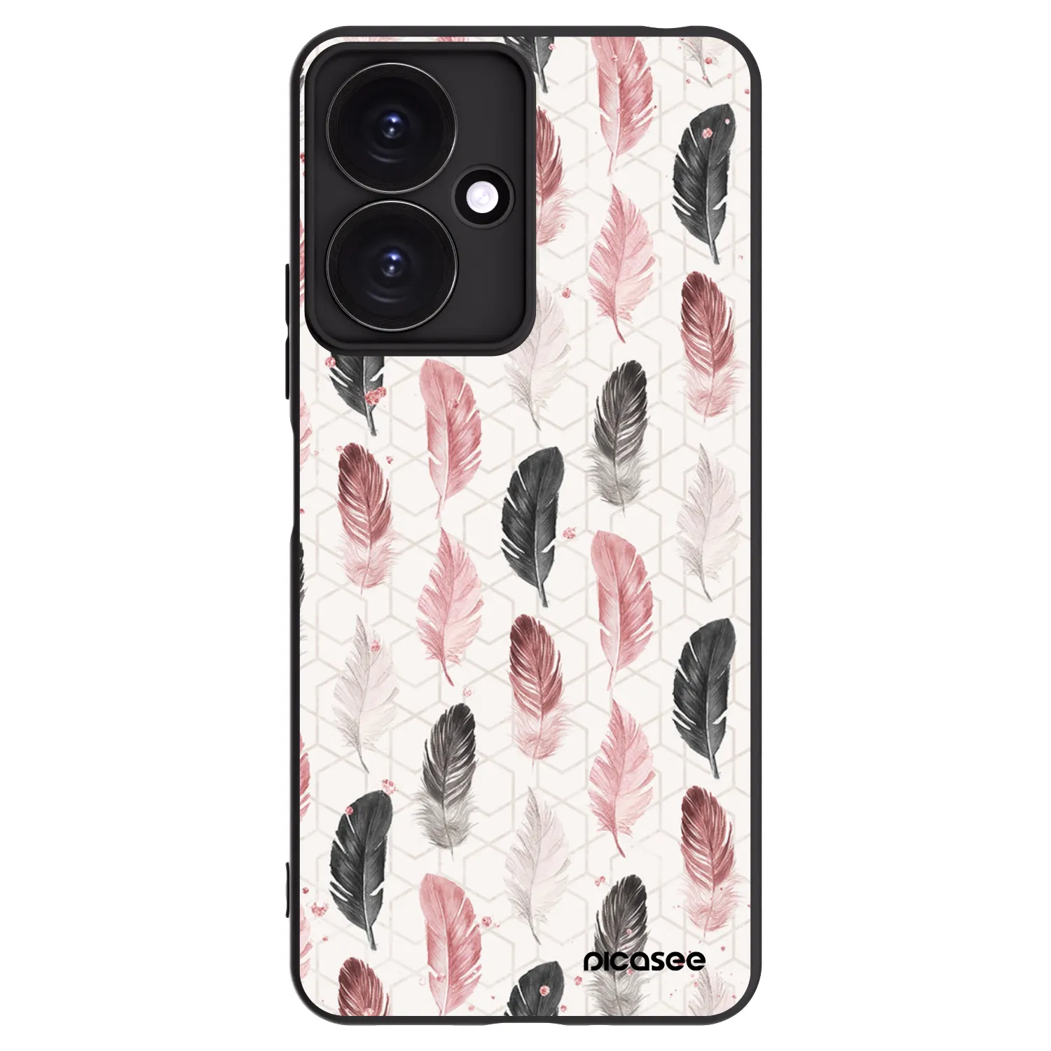 Picasee Μαύρη θήκη σιλικόνης για Xiaomi Redmi 13C 5G - Feather 2
