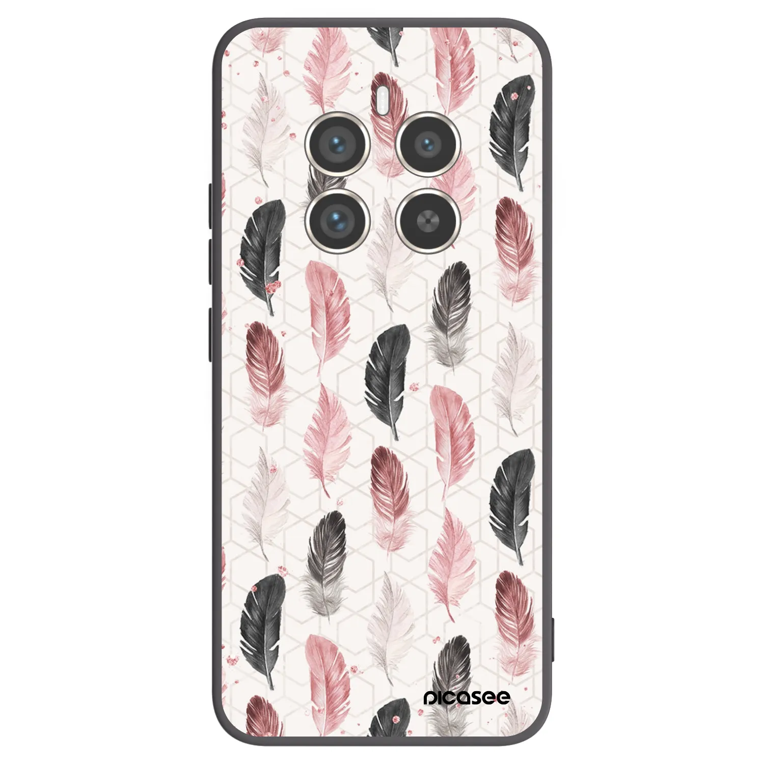 Picasee Μαύρη θήκη σιλικόνης για Realme 12 Pro 5G - Feather 2
