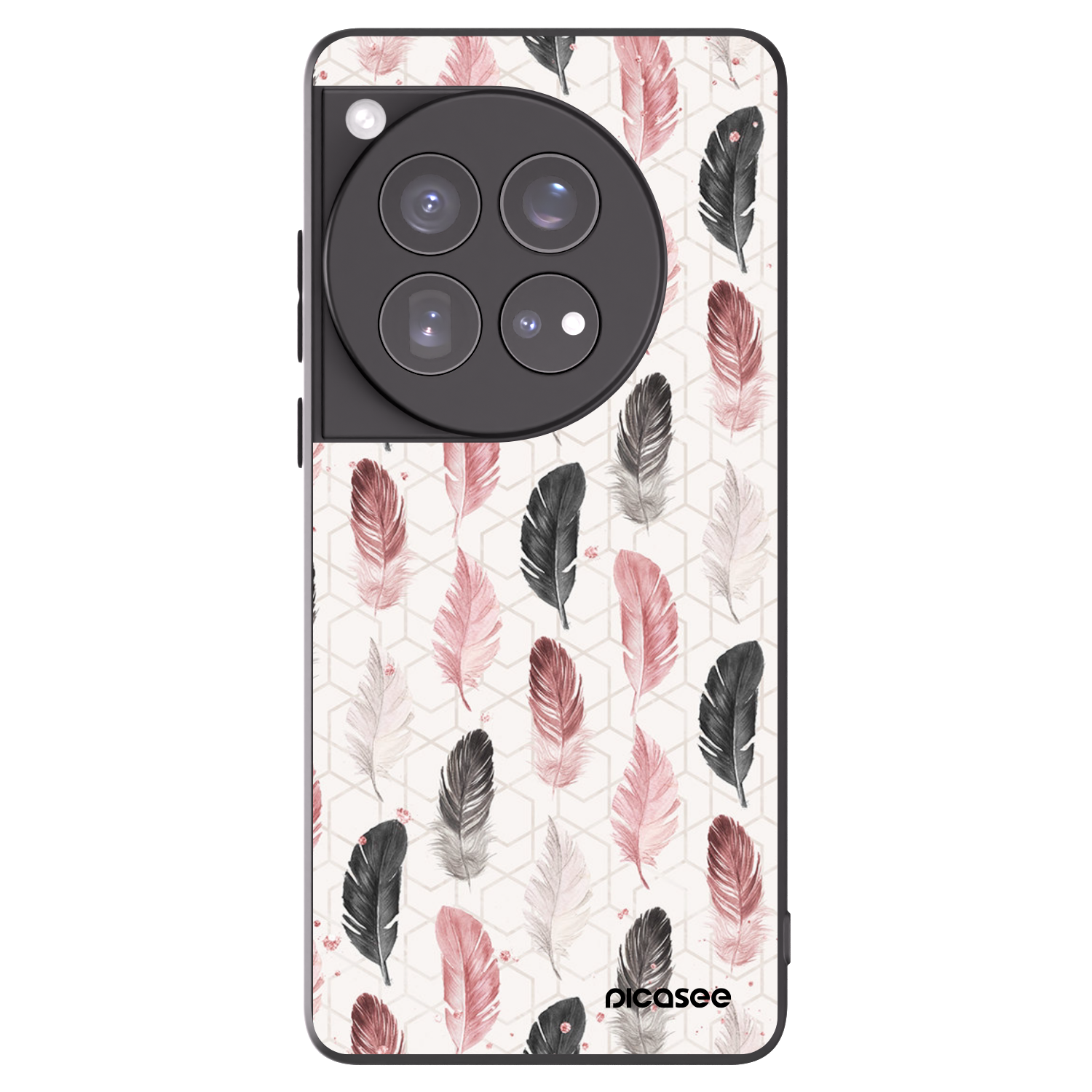 Picasee Μαύρη θήκη σιλικόνης για OnePlus 12 5G - Feather 2