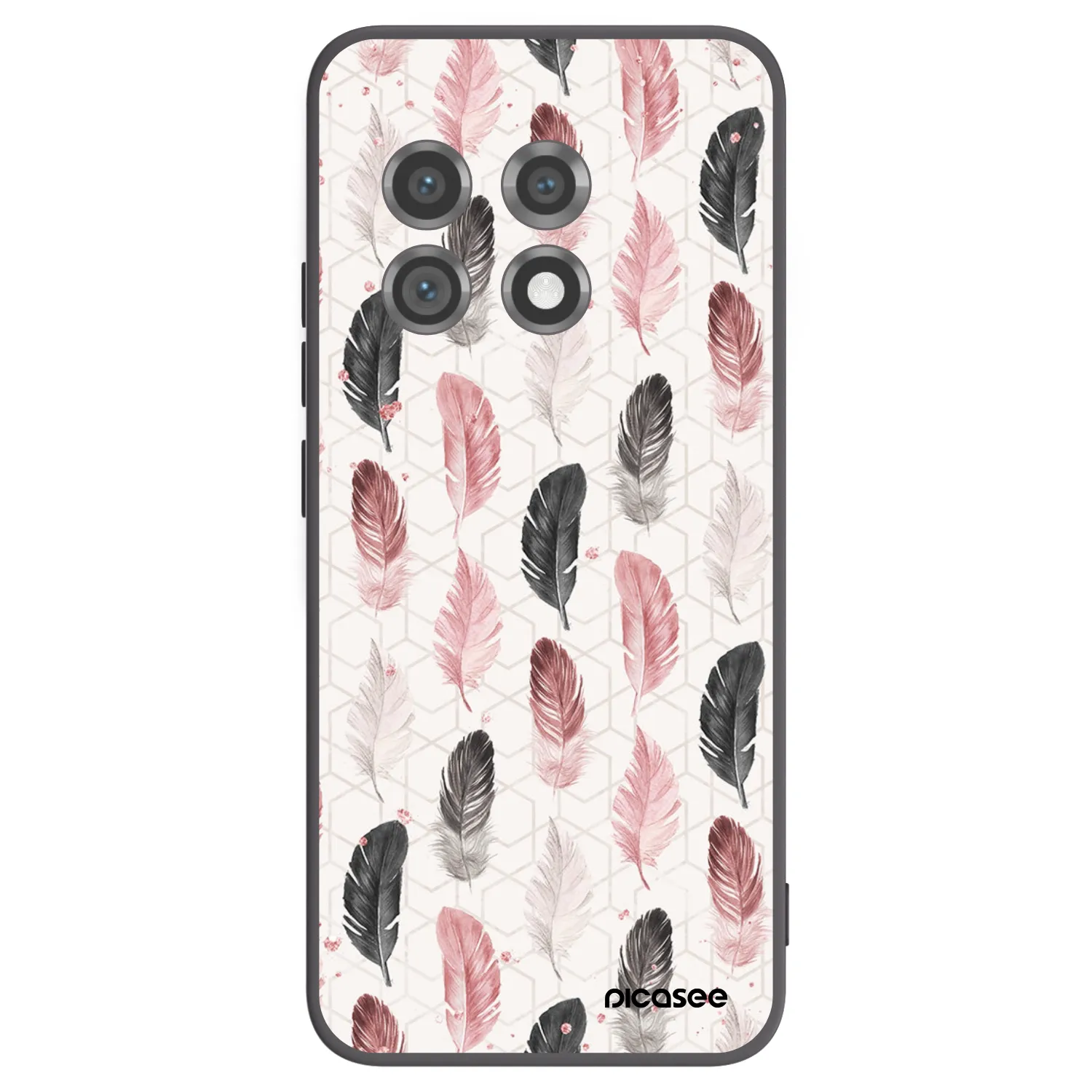 Picasee Μαύρη θήκη σιλικόνης για OnePlus 11 5G - Feather 2