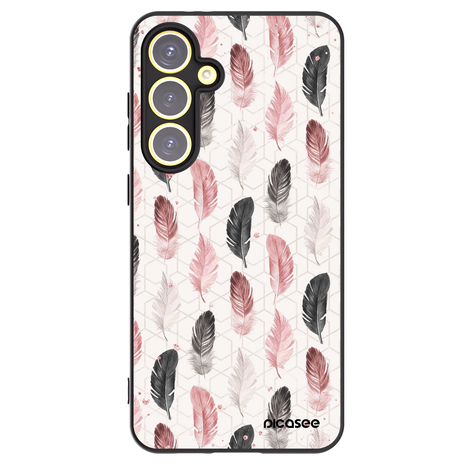 Picasee Μαύρη θήκη σιλικόνης για Samsung Galaxy S24 FE S721B - Feather 2