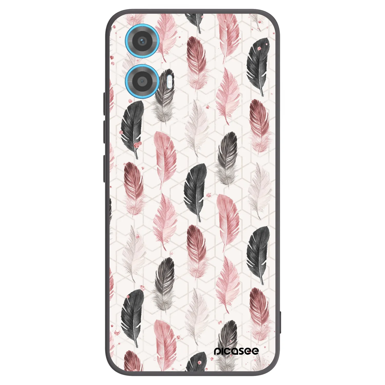 Picasee Μαύρη θήκη σιλικόνης για Motorola Moto G34 5G - Feather 2