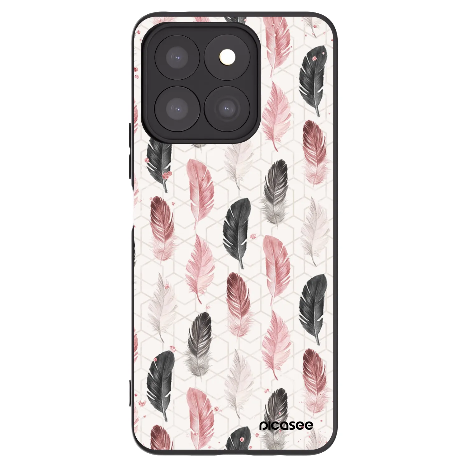 Picasee Μαύρη θήκη σιλικόνης για Honor X8c - Feather 2