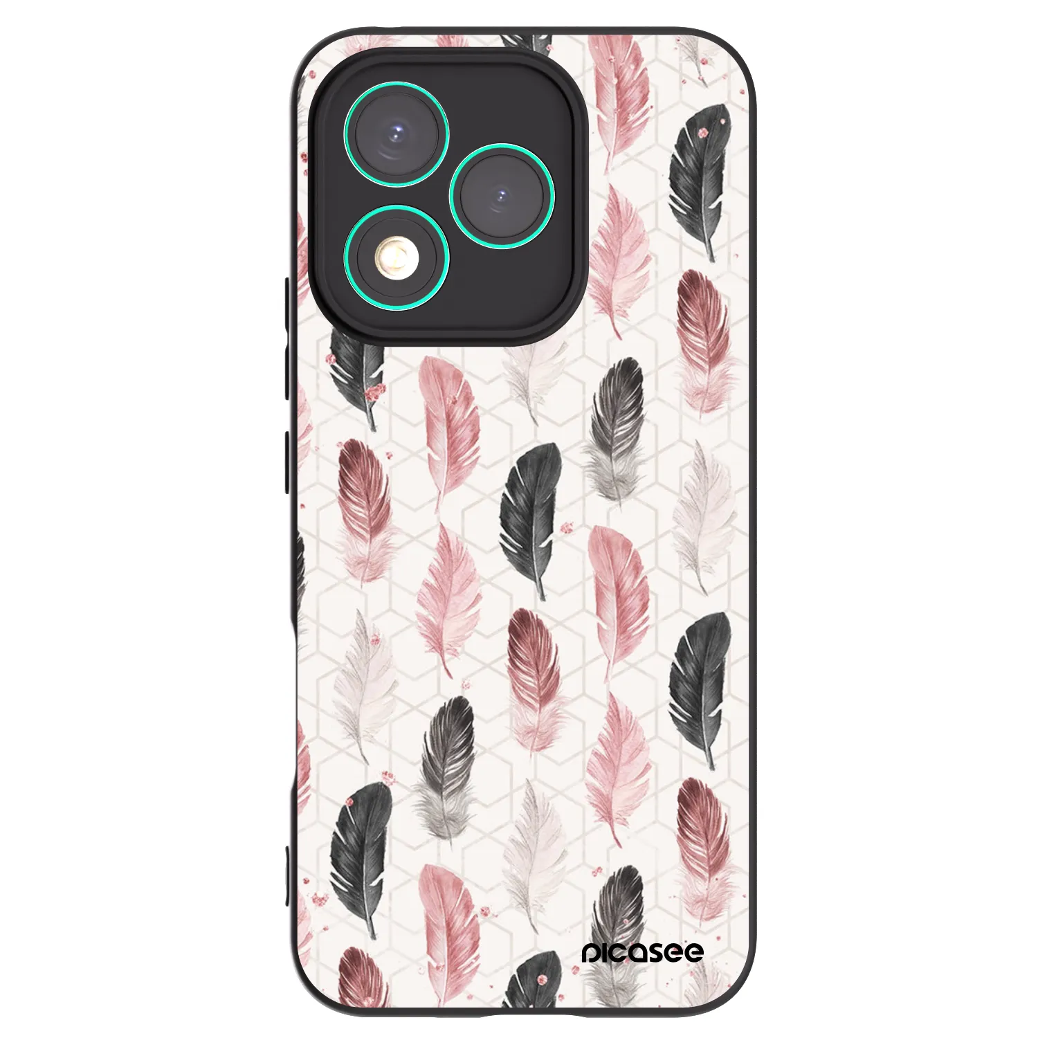Picasee Μαύρη θήκη σιλικόνης για Honor 400 Lite 5G - Feather 2
