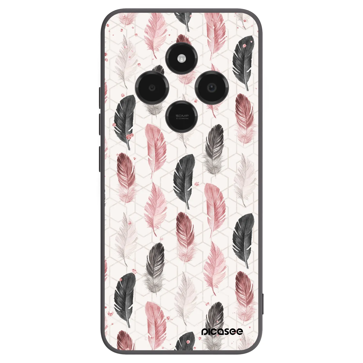 Picasee Μαύρη θήκη σιλικόνης για Xiaomi Poco C75 - Feather 2