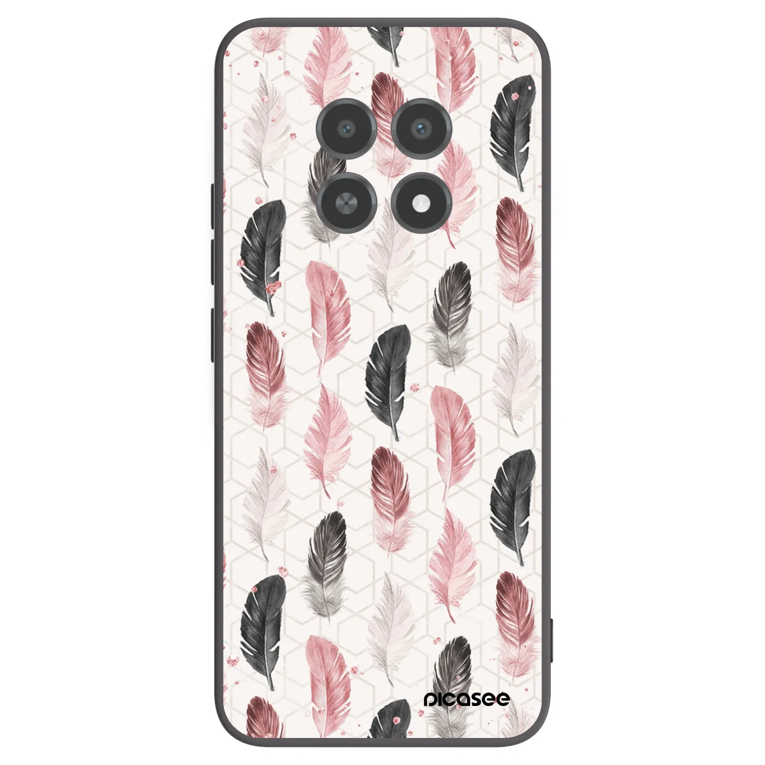 Picasee Μαύρη θήκη σιλικόνης για Realme 12X - Feather 2